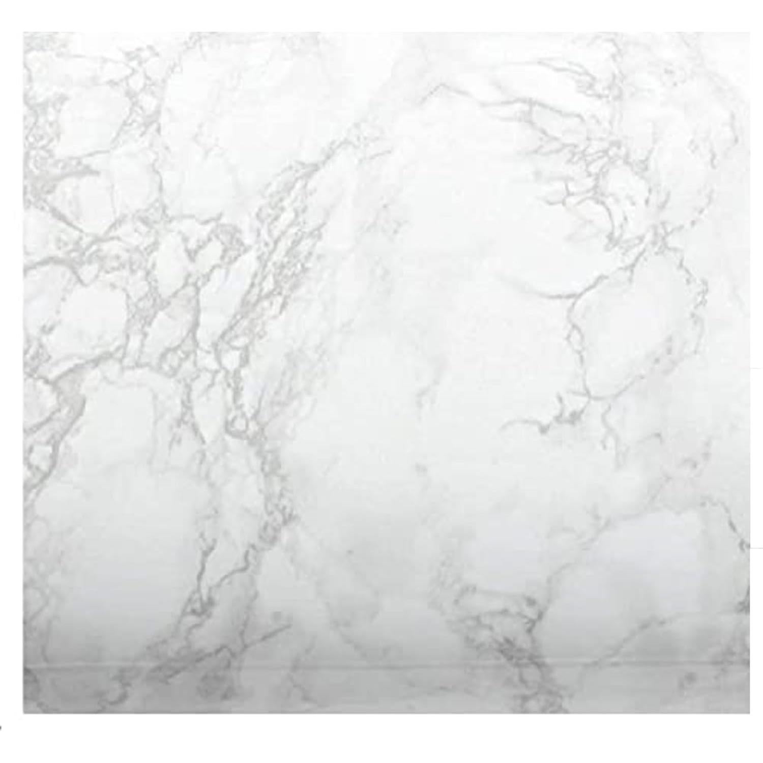 Cubierta de Vinilo Autoadhesiva EZ FAUX DECOR 91.44x182.88cm Mármol Blanco