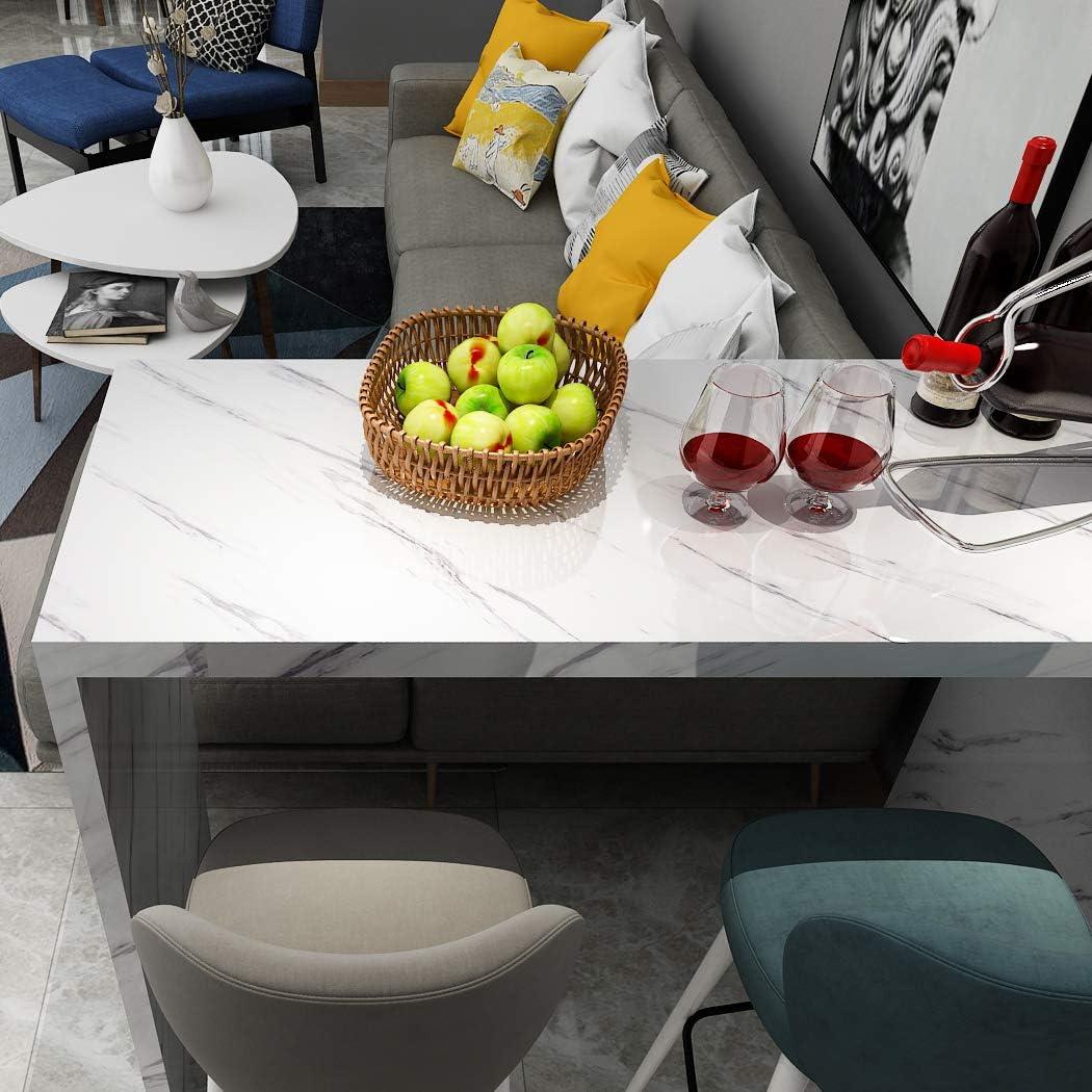 Papel Contacto de Mármol Blanco YENHOME 0.765x3m Impermeable