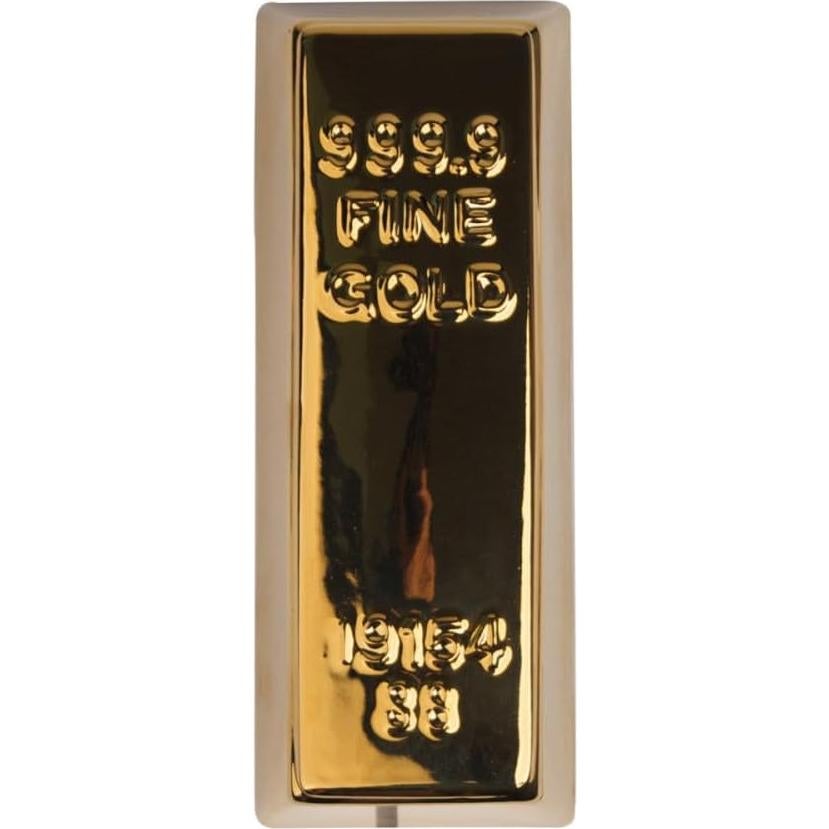 Banco de Monedas Kikkerland Barra de Oro Cerámica 19.7cm