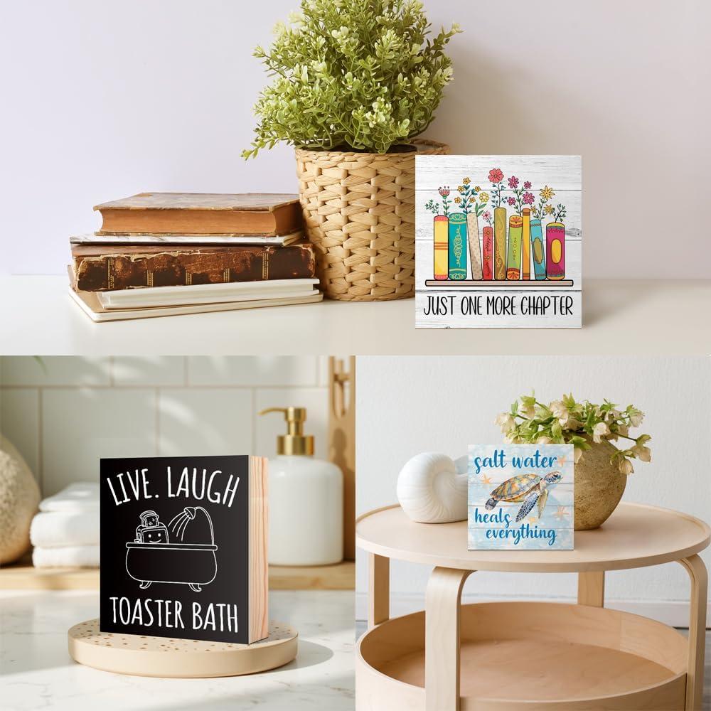 Letrero de Caja de Madera Rústica Vgrti 15x15 cm Decoración