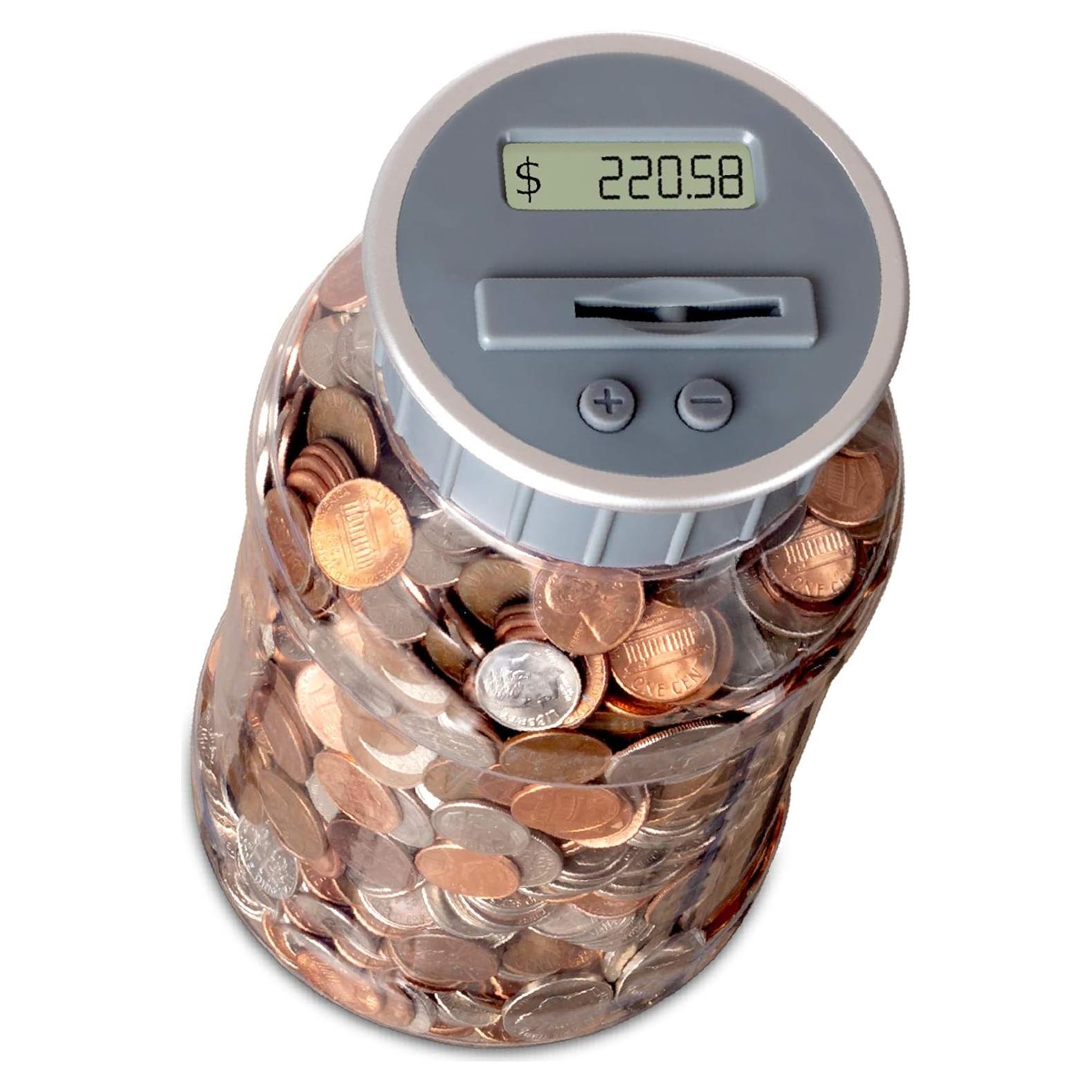 Hucha Digital de Conteo de Monedas M&R con Pantalla LCD