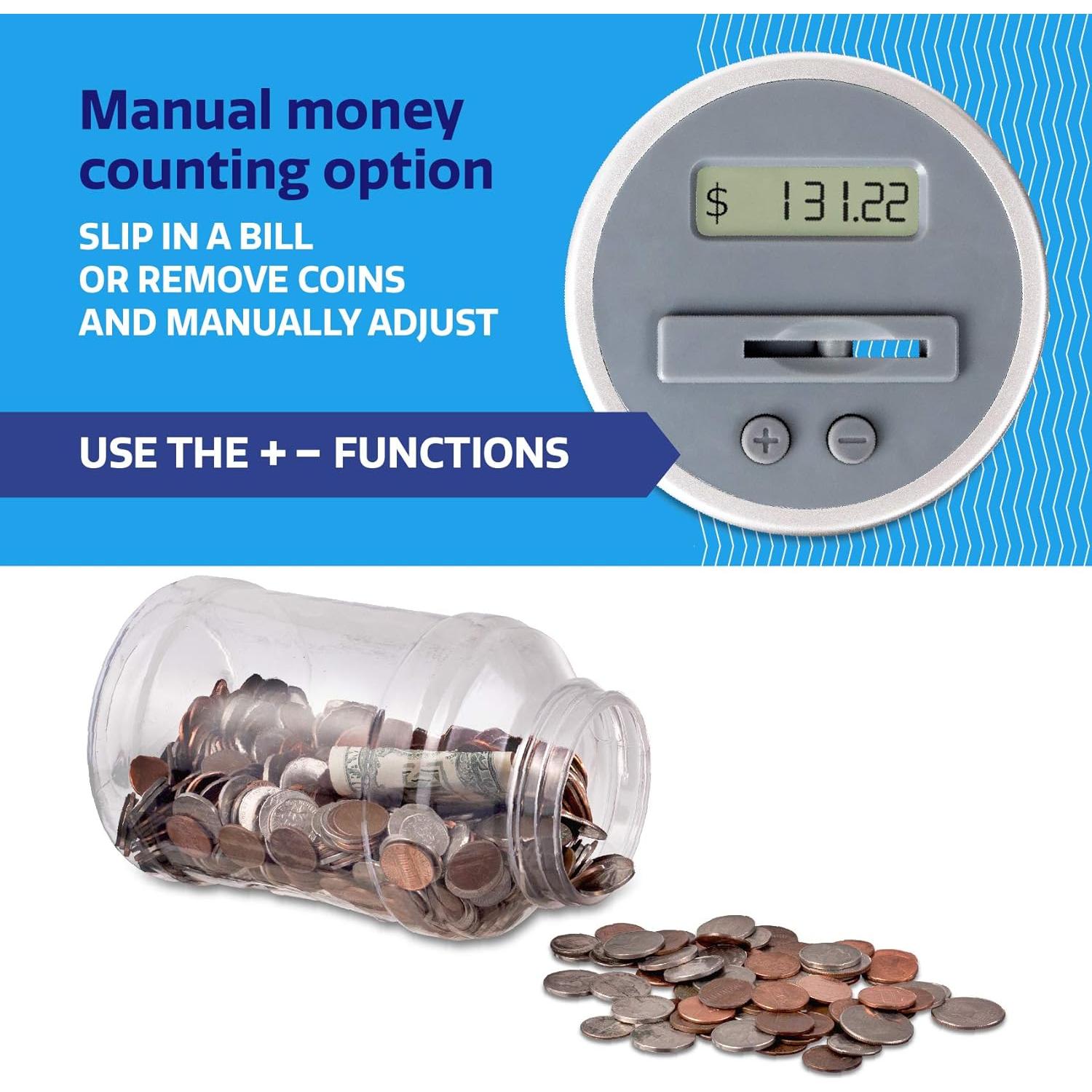 Hucha Digital de Conteo de Monedas M&R con Pantalla LCD
