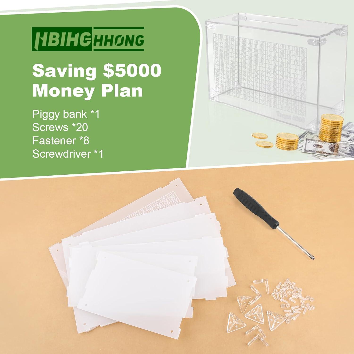 Bote de Ahorro Acrílico Transparente 0.55 kg con Contador