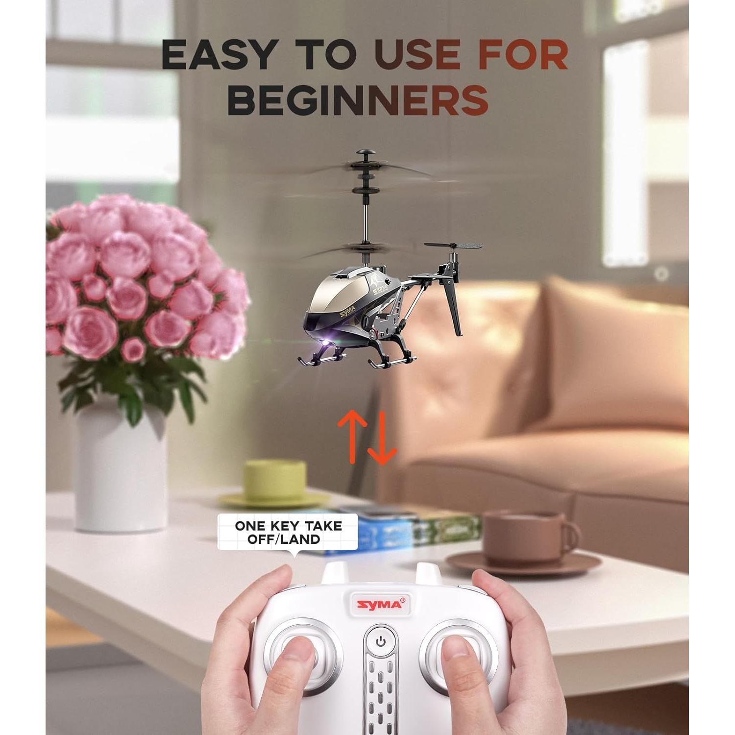 Helicóptero RC SYMA S107H con 2 Baterías y Estabilizador