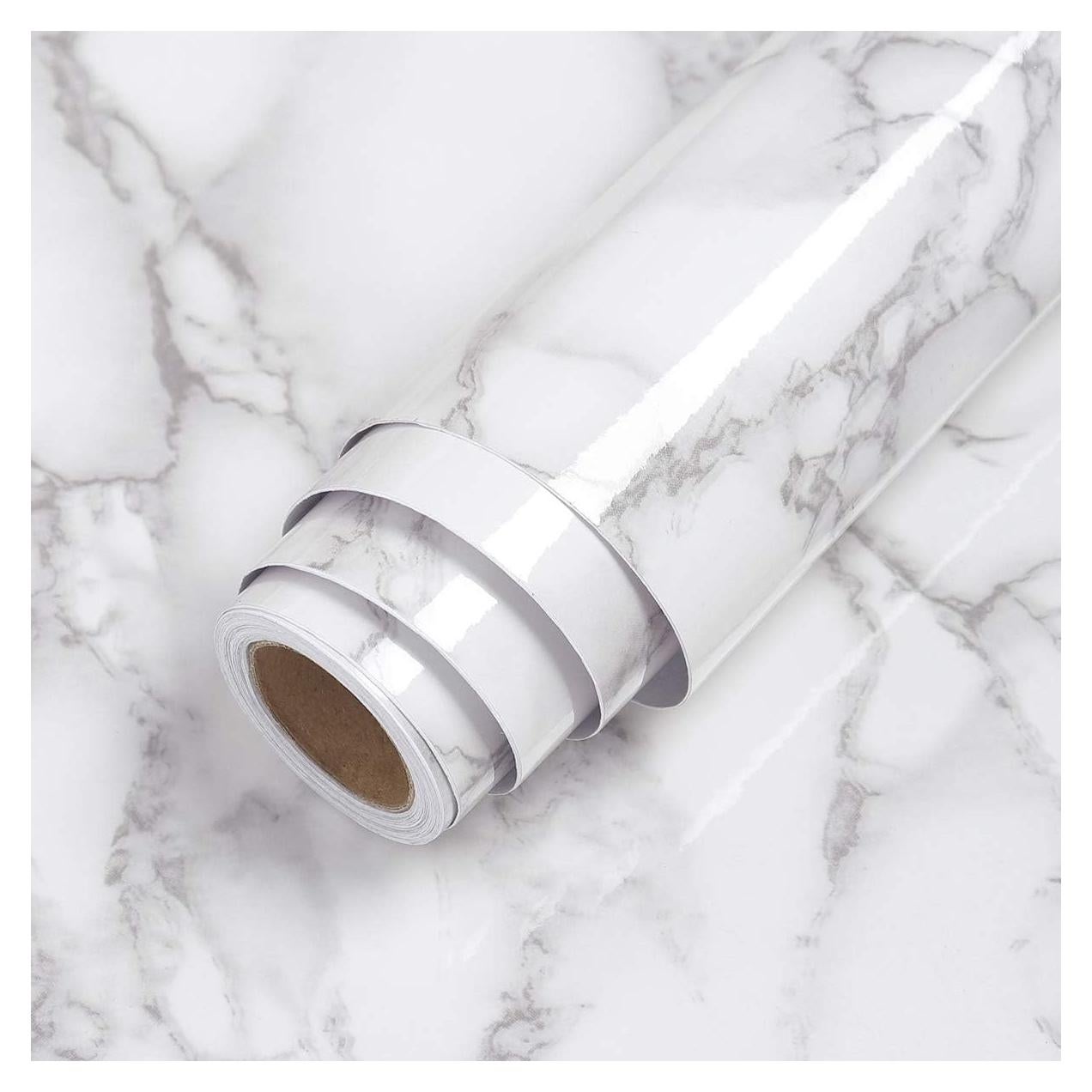 Papel Tapiz Autoadhesivo LACHEERY Mármol Blanco Gris 2.47 m²