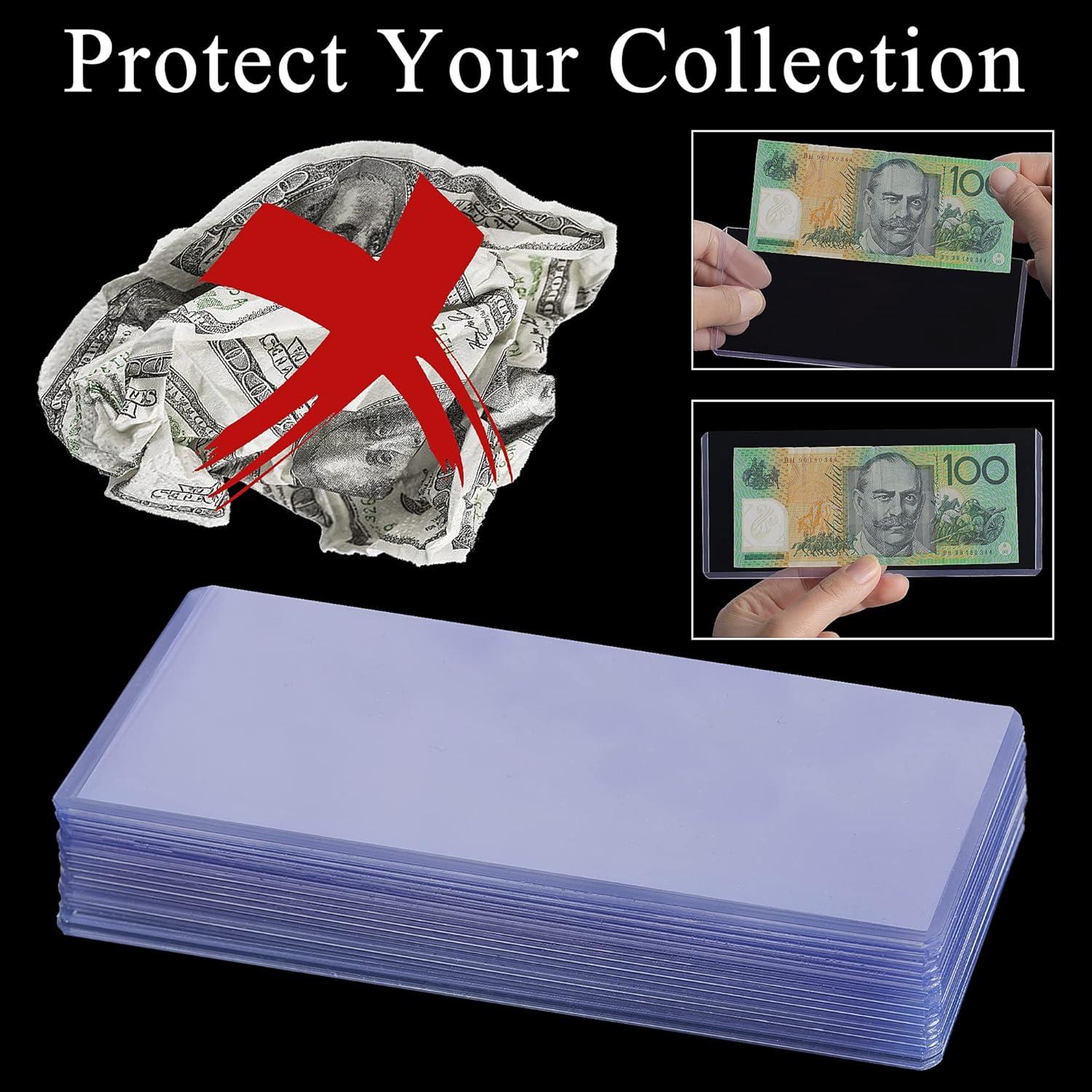 Tutores de Billetes Uncle Paul 15PCS PVC Transparentes 167x70mm