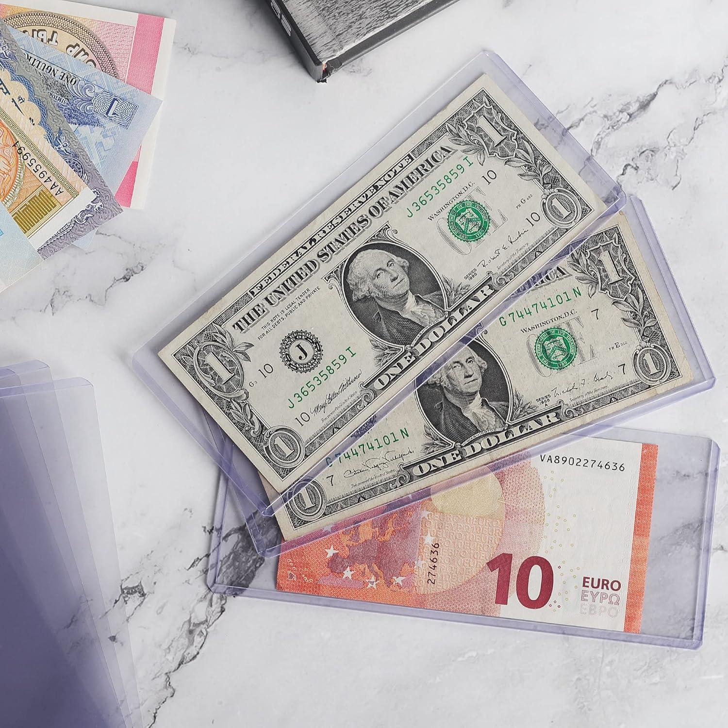 Tutores de Billetes Uncle Paul 15PCS PVC Transparentes 167x70mm