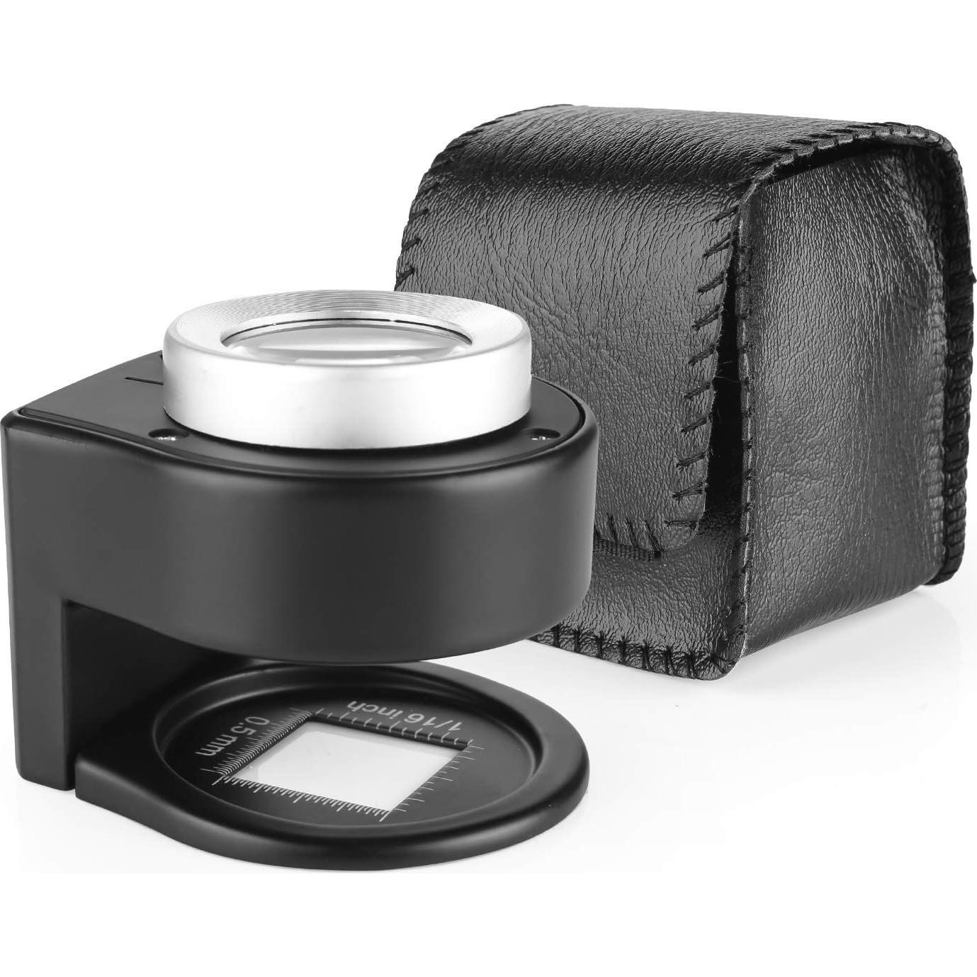 Lupa 30X Amoper con 6 luces LED y estuche negro