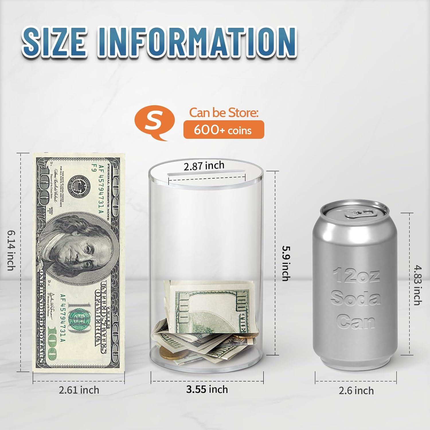 Alcancía Transparente Hizgo Pequeña 15 cm Rompible