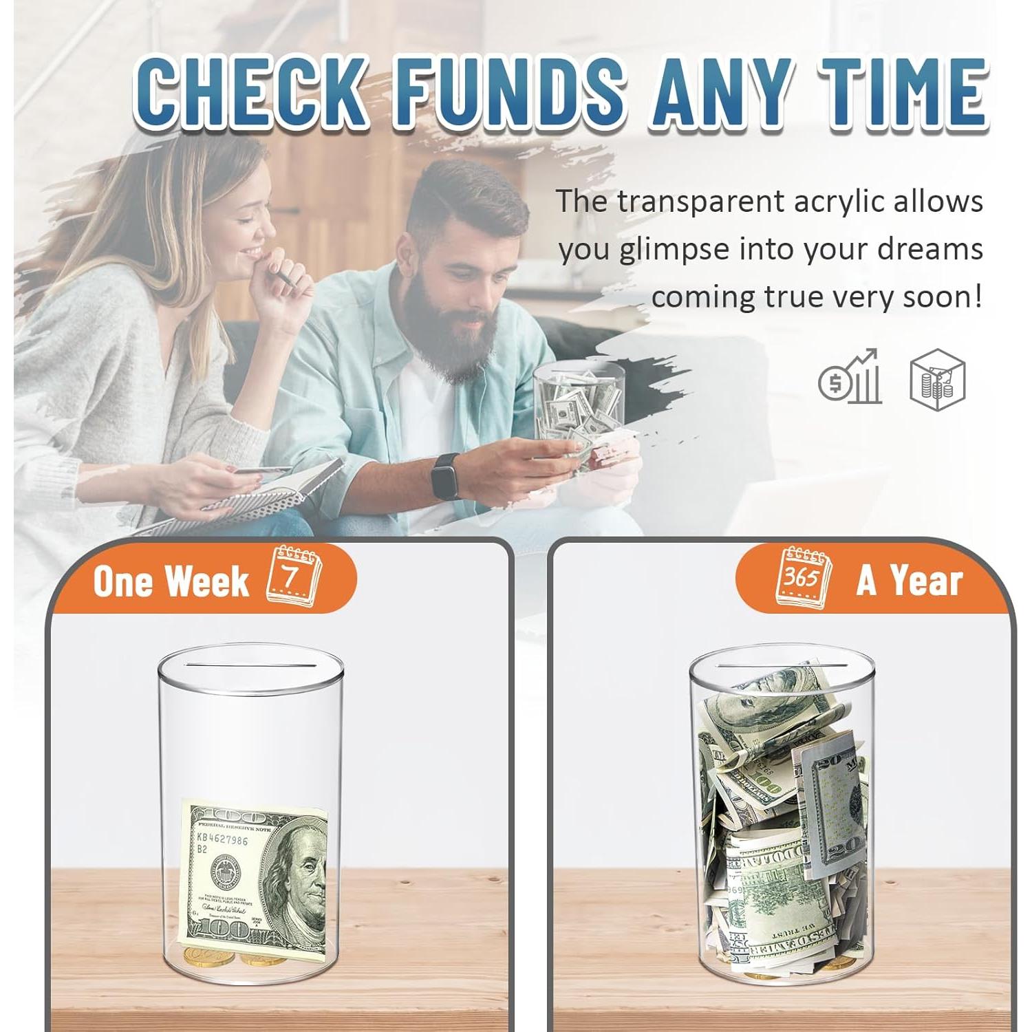 Alcancía Transparente Hizgo Pequeña 15 cm Rompible