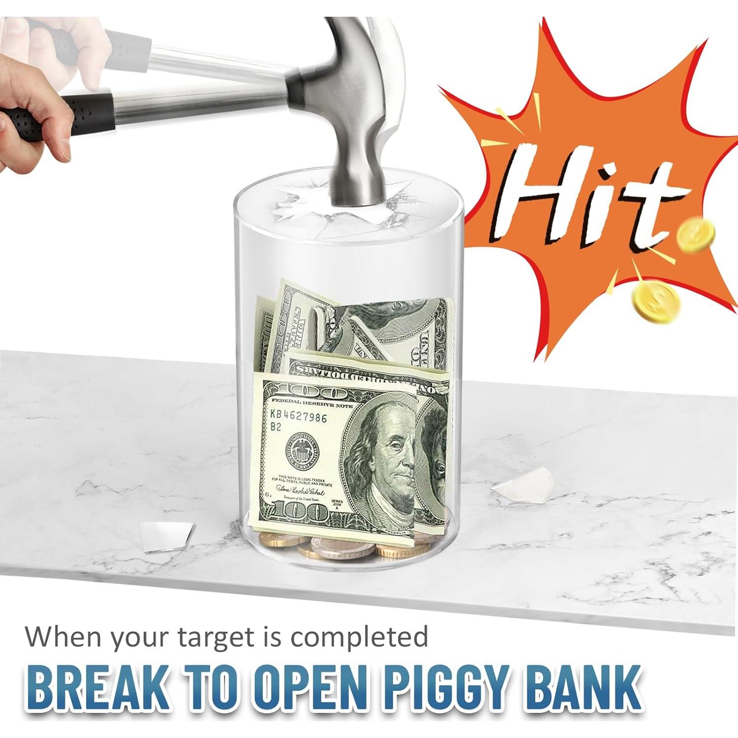 Alcancía Transparente Hizgo Pequeña 15 cm Rompible