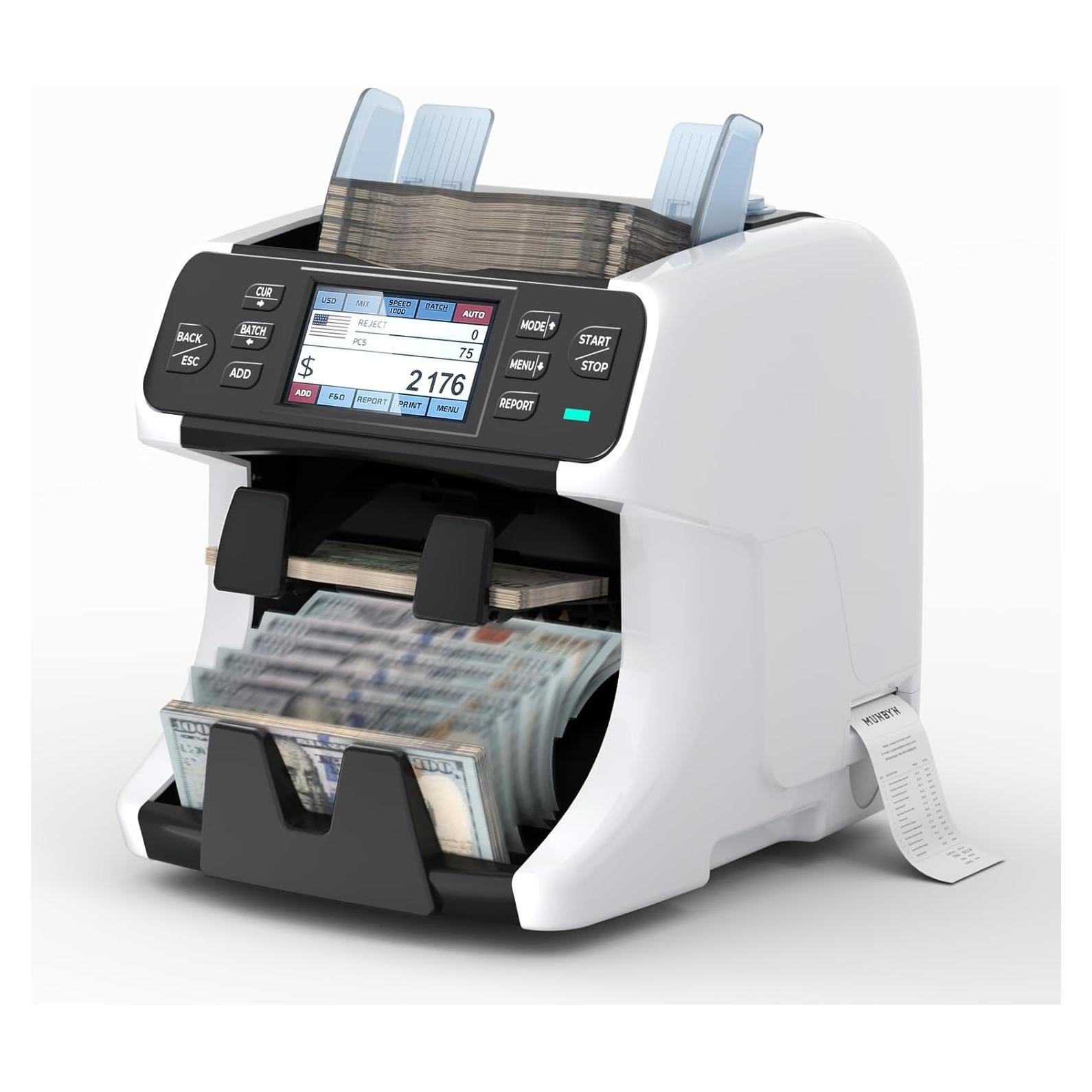 Contadora de Dinero MUNBYN IMC40 2 Bolsillos Pantalla Táctil