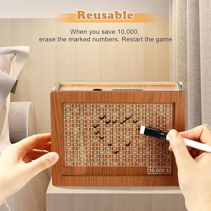 Caja de Ahorros de Madera Gaukomzs con Contador - $10000