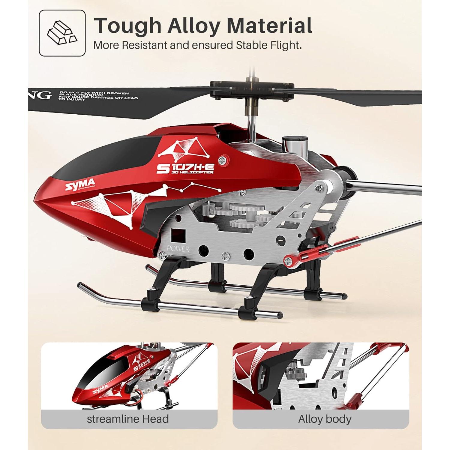 Helicóptero RC SYMA S107H con 2 Baterías y Mantenimiento de Altitud