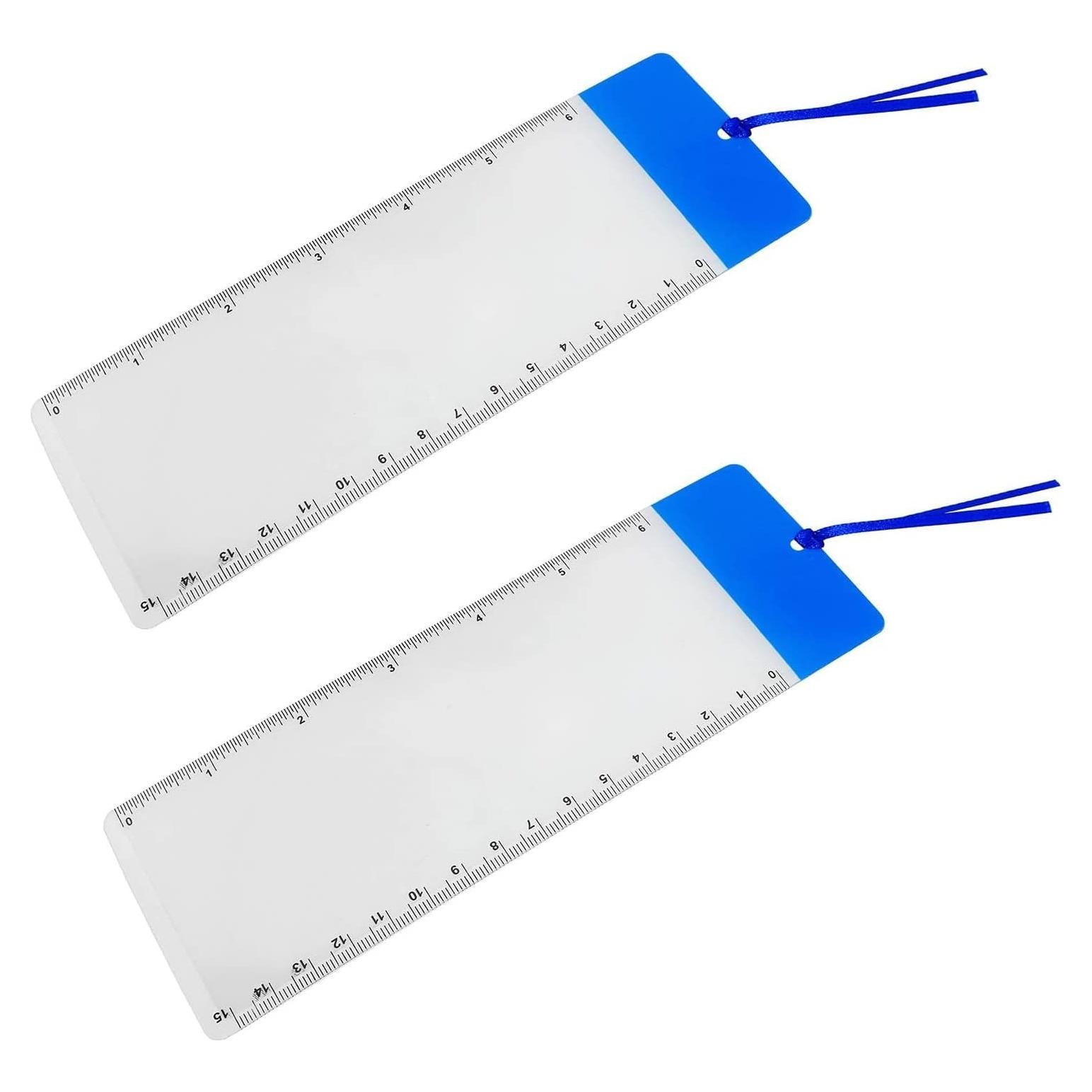 Marcador de Aumento 2PCS SQXBK con Regla 15.24cm Azul