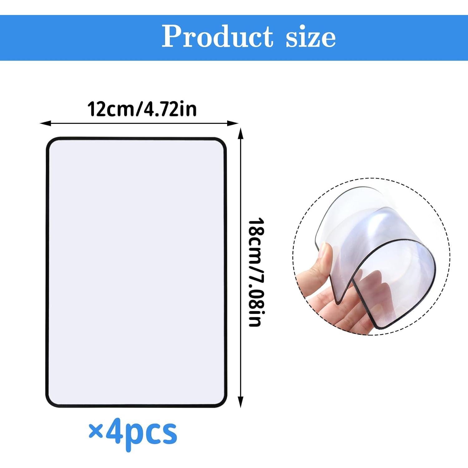 Lupa de Lectura 3X Genérico - 4 Piezas, Ligera y Portátil