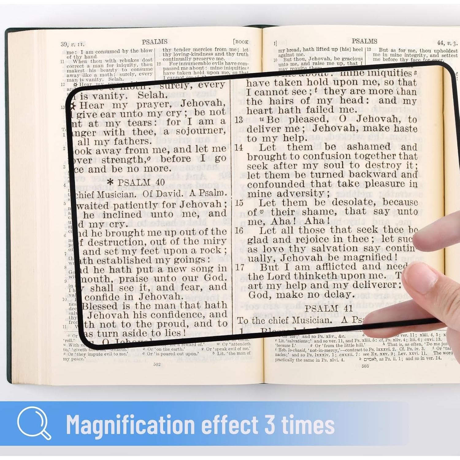 Lupa de Lectura 3X Genérico - 4 Piezas, Ligera y Portátil