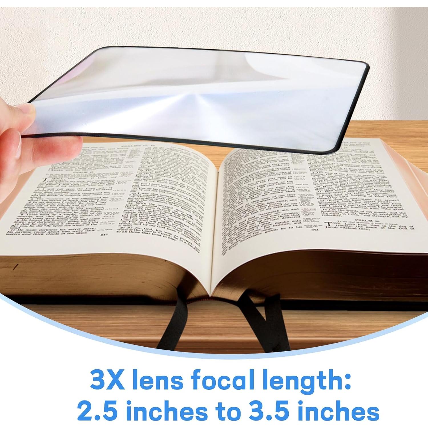Lupa de Lectura 3X Genérico - 4 Piezas, Ligera y Portátil