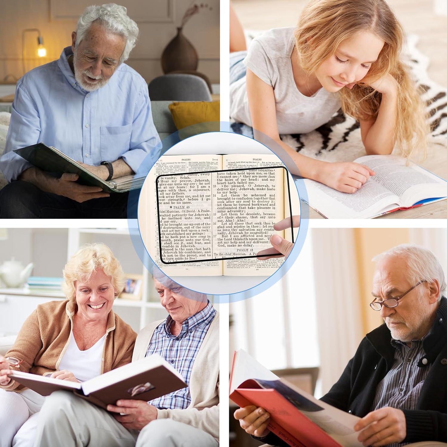 Lupa de Lectura 3X Genérico - 4 Piezas, Ligera y Portátil