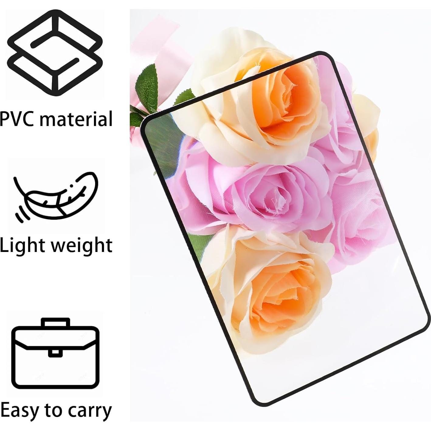 4 Hojas de Aumento Dimeho 3X 5X Plástico Claro para Lectura