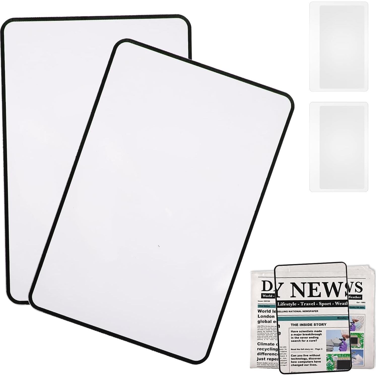 4 Hojas de Aumento Dimeho 3X 5X Plástico Claro para Lectura