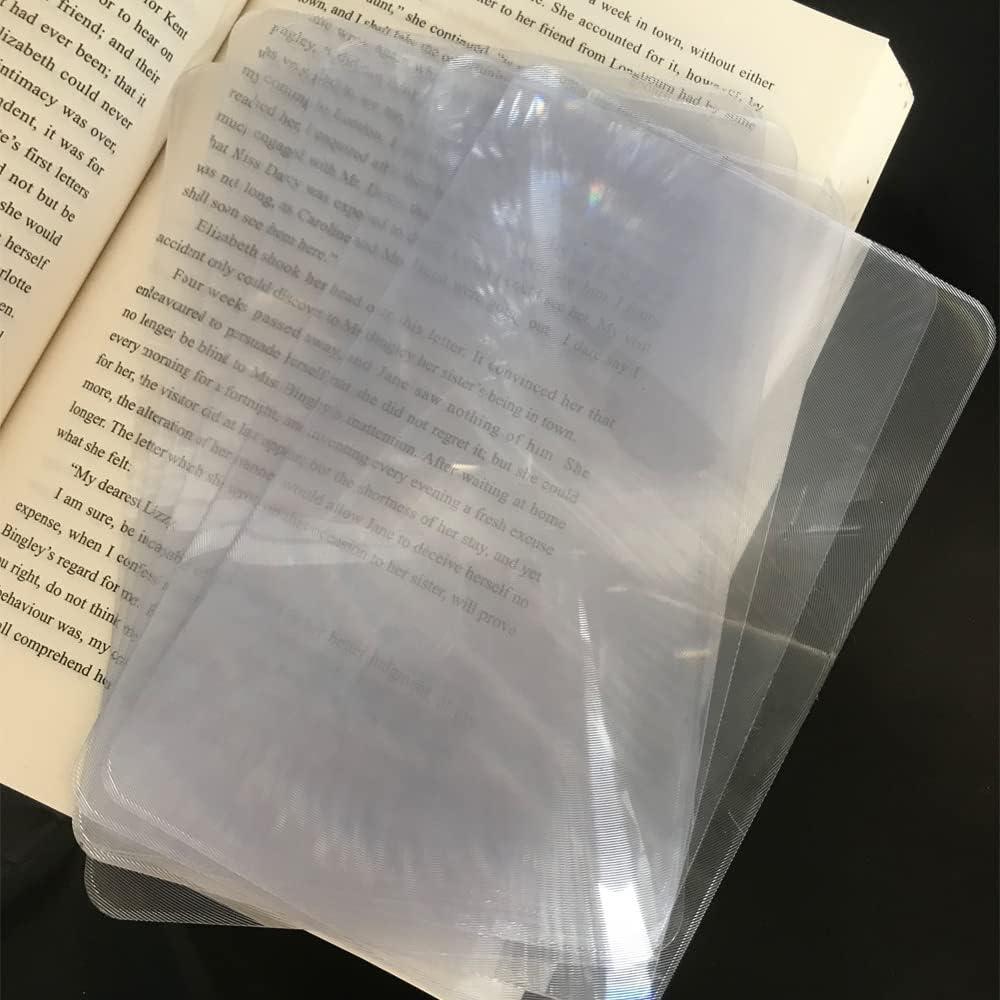 Lupas de Página 3X ZAYOIZY - 6 Piezas Portátiles 18x12cm