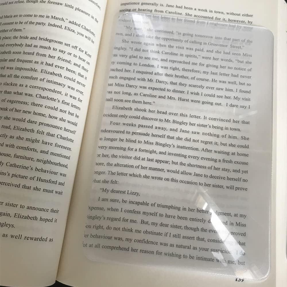 Lupas de Página 3X ZAYOIZY - 6 Piezas Portátiles 18x12cm