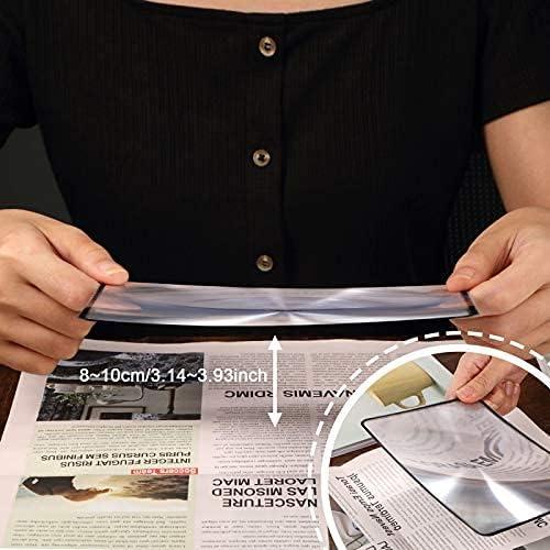 Lupa de Página 3X Enhon 18 x 12 cm - 8 Piezas para Lectura