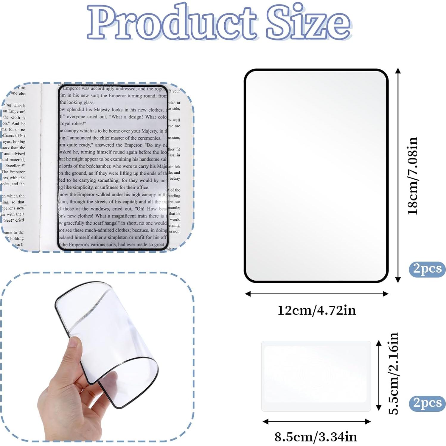 4 Lupas de Lectura TIESOME 3X 5X para Ancianos y Baja Visión