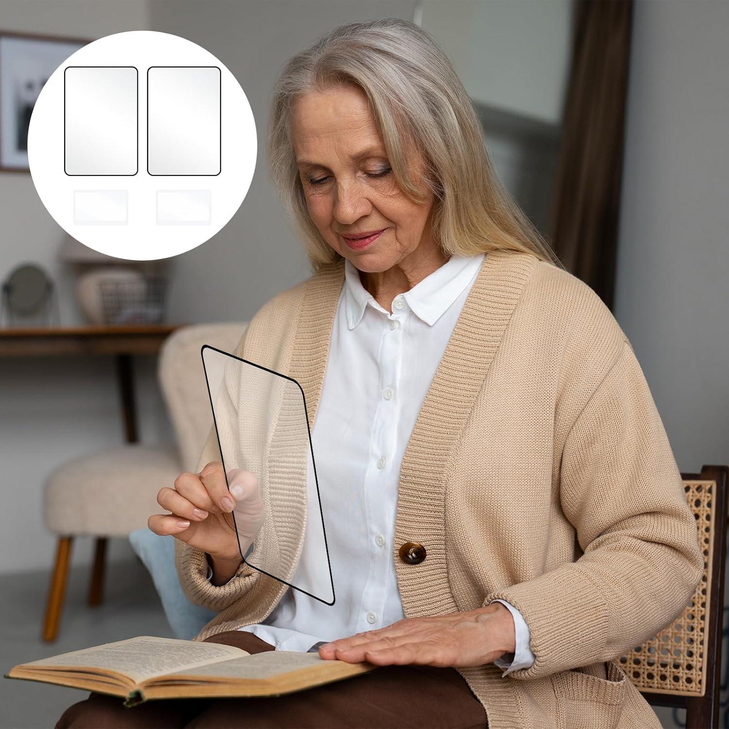 4 Lupas de Lectura TIESOME 3X 5X para Ancianos y Baja Visión