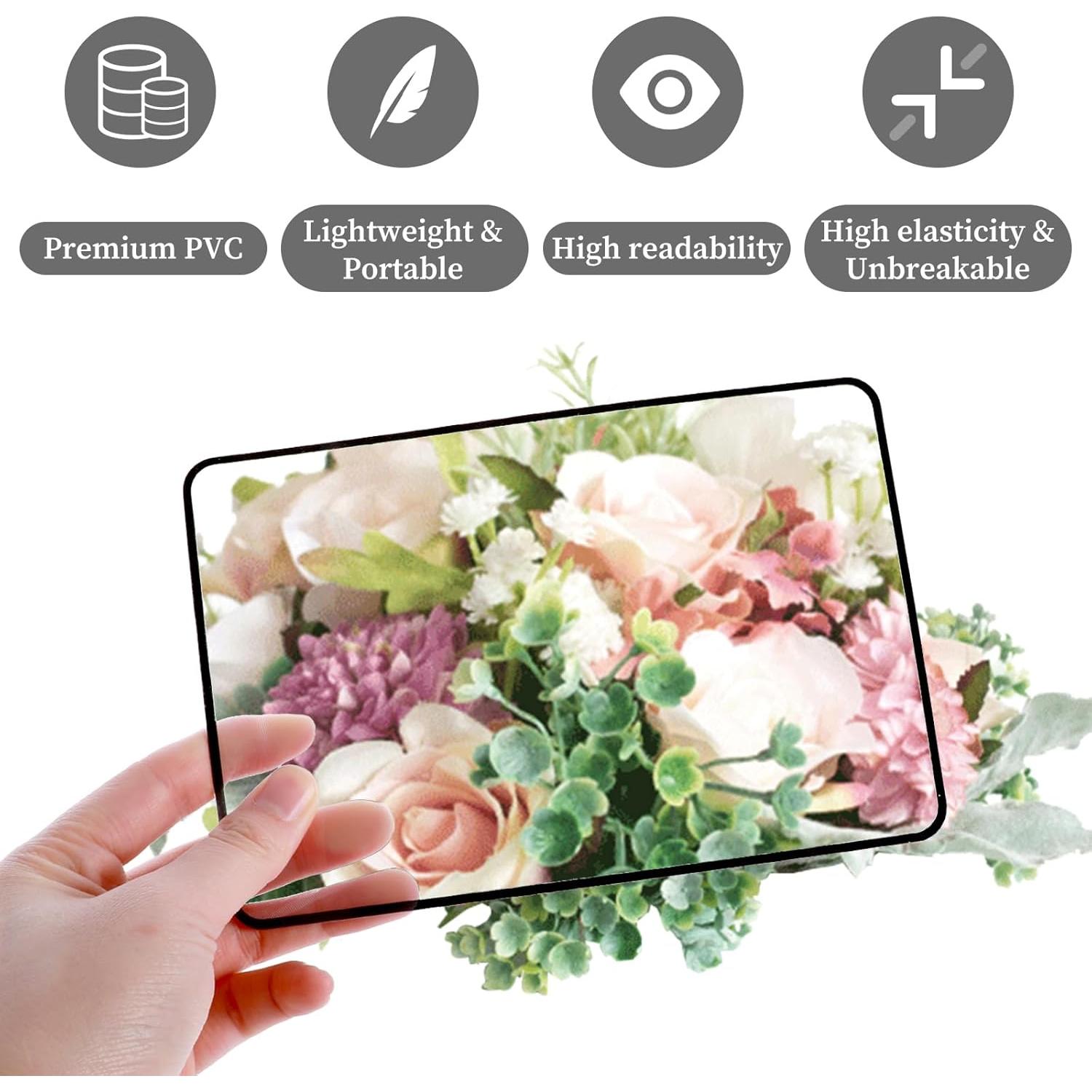 Hoja de Aumento 3X Thinp - Lupa Plástica 18x12cm para Lectura