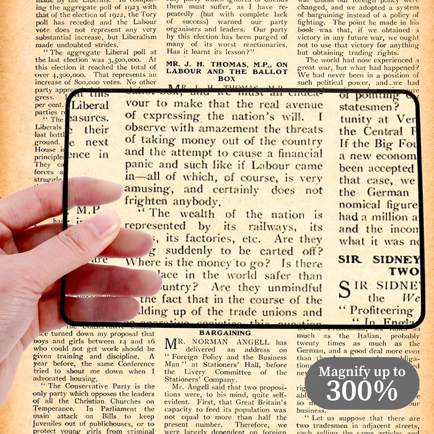 Hoja de Aumento 3X Thinp - Lupa Plástica 18x12cm para Lectura