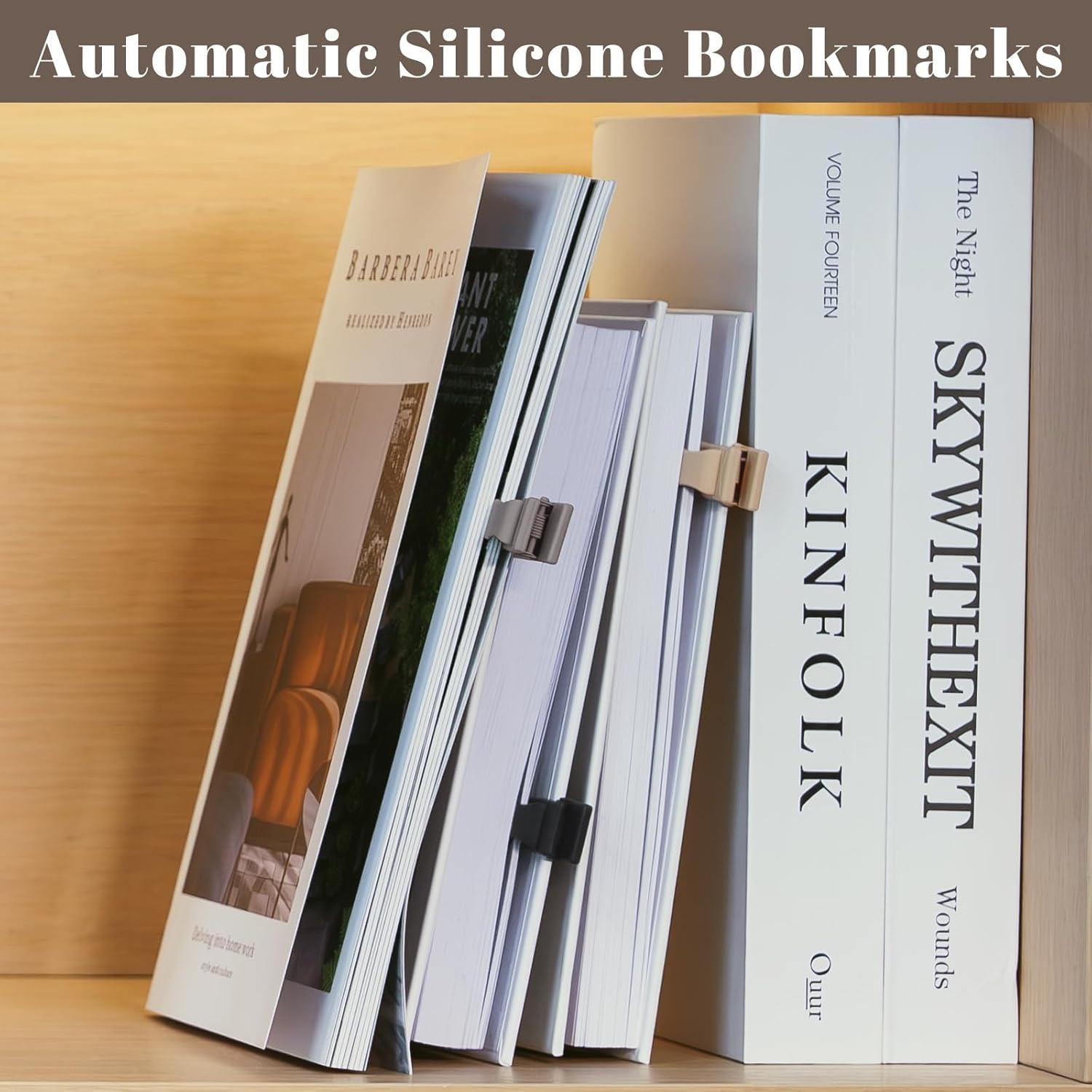 Marcadores de Libros Amberart, Paquete de 3 Clips de Silicona