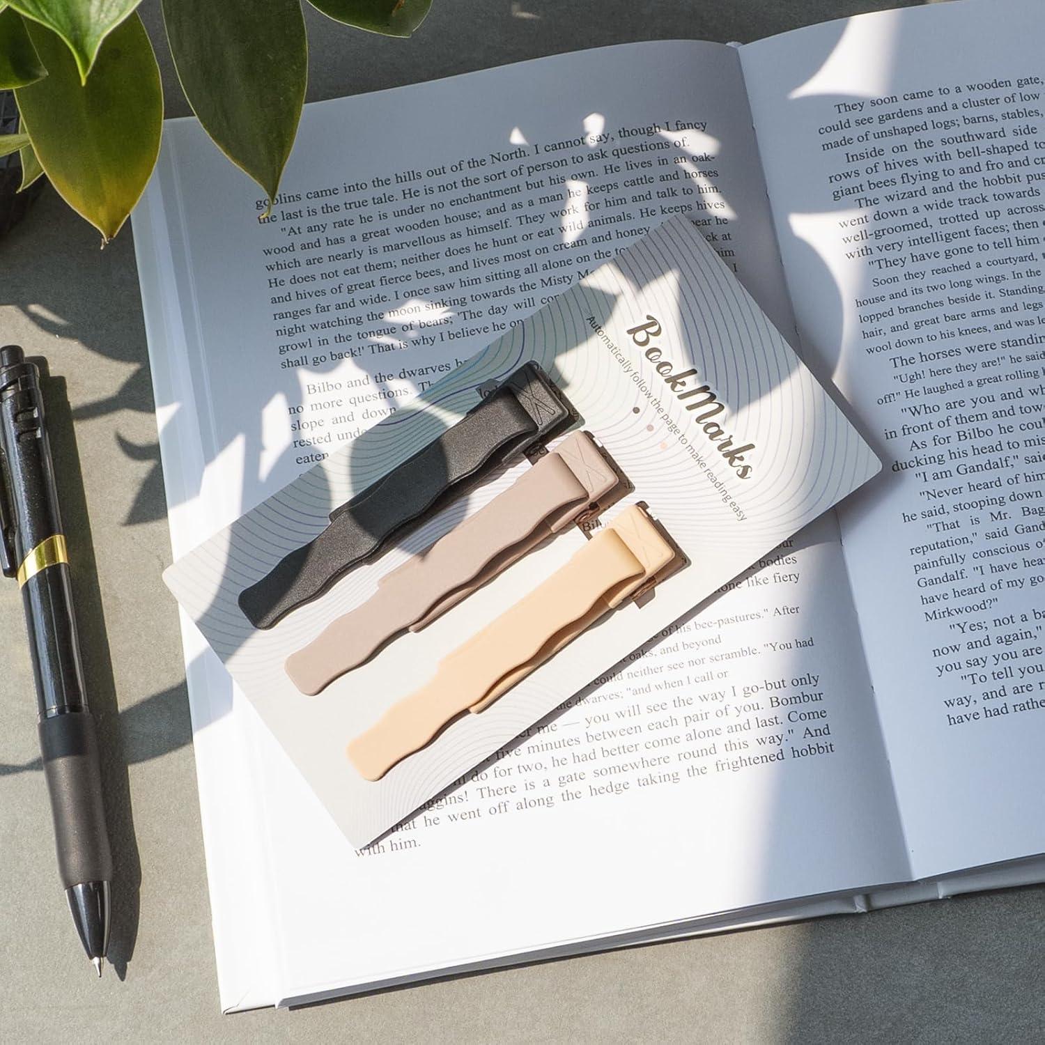 Marcadores de Libros Amberart, Paquete de 3 Clips de Silicona