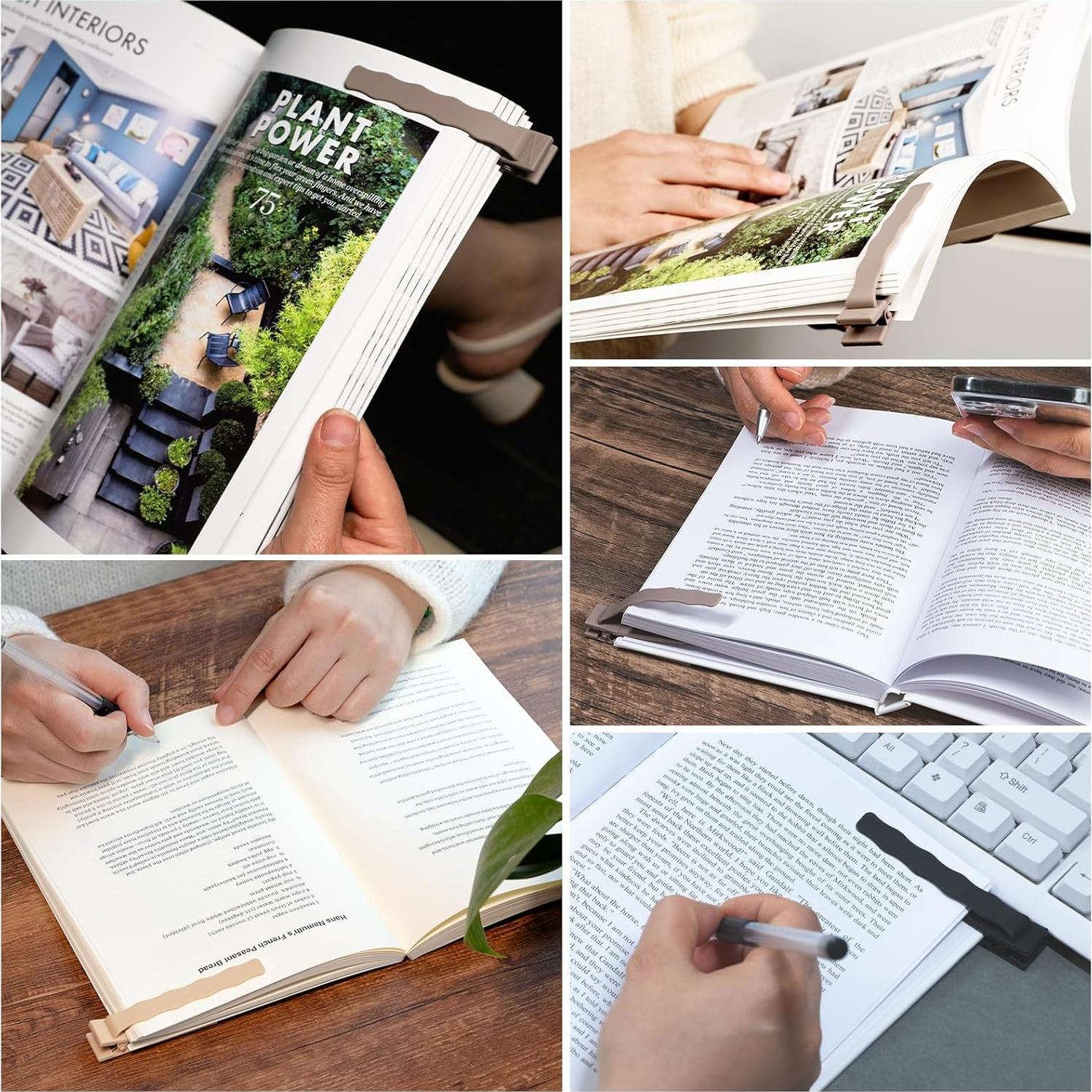 Marcadores de Libros Amberart, Paquete de 3 Clips de Silicona