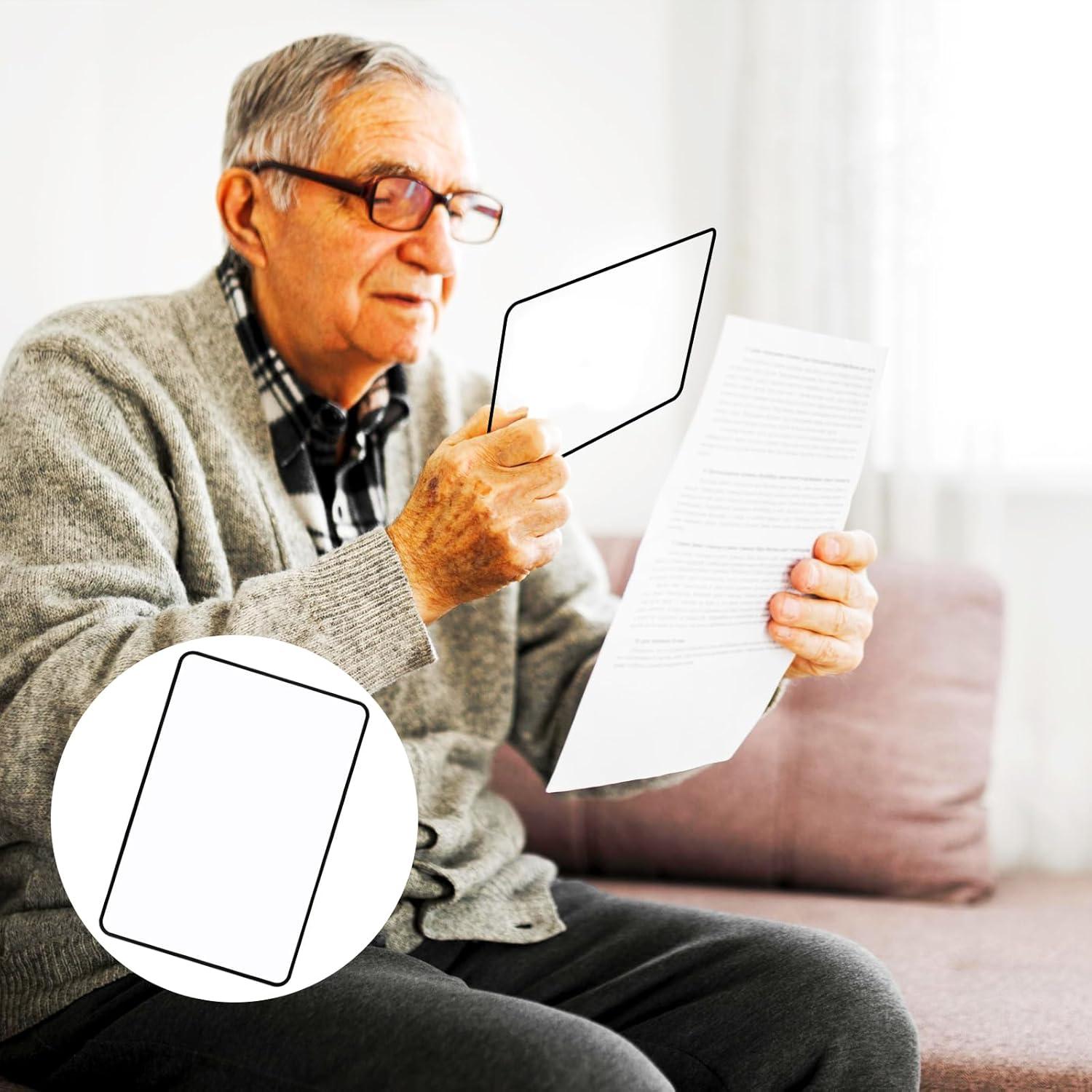 4 Hojas de Aumento 3X ZAGQIG para Lectura - PVC 18x12 cm