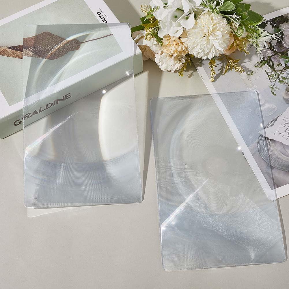 Lupa Fresnel Aumentadora 2.2x SOFPLATE 2 Pcs Acrílico 25.2x14.5cm