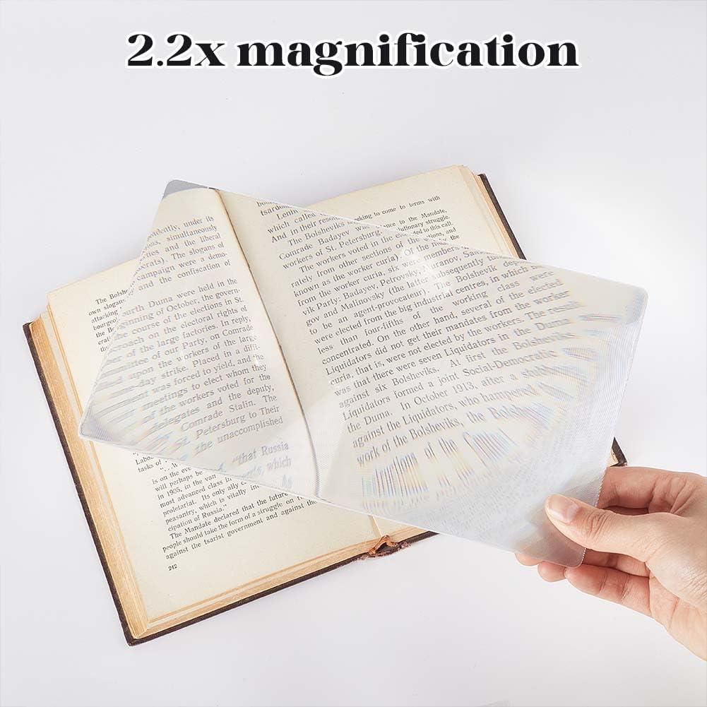 Lupa Fresnel Aumentadora 2.2x SOFPLATE 2 Pcs Acrílico 25.2x14.5cm