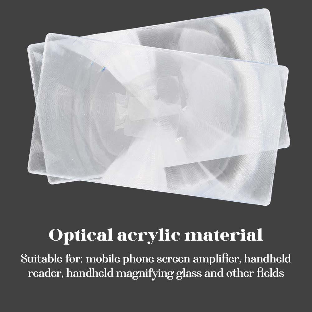 Lupa Fresnel Aumentadora 2.2x SOFPLATE 2 Pcs Acrílico 25.2x14.5cm