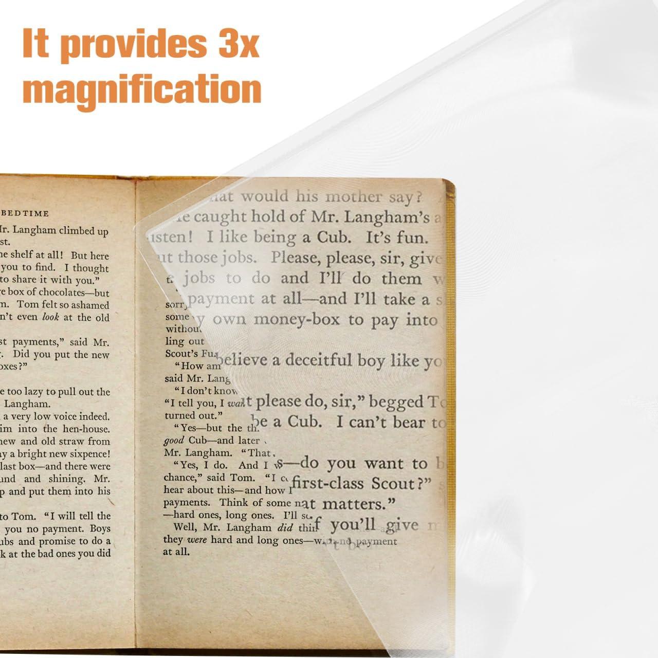 Lupa de Pantalla A4 3X LALAFINA Lente Fresnel para Leer