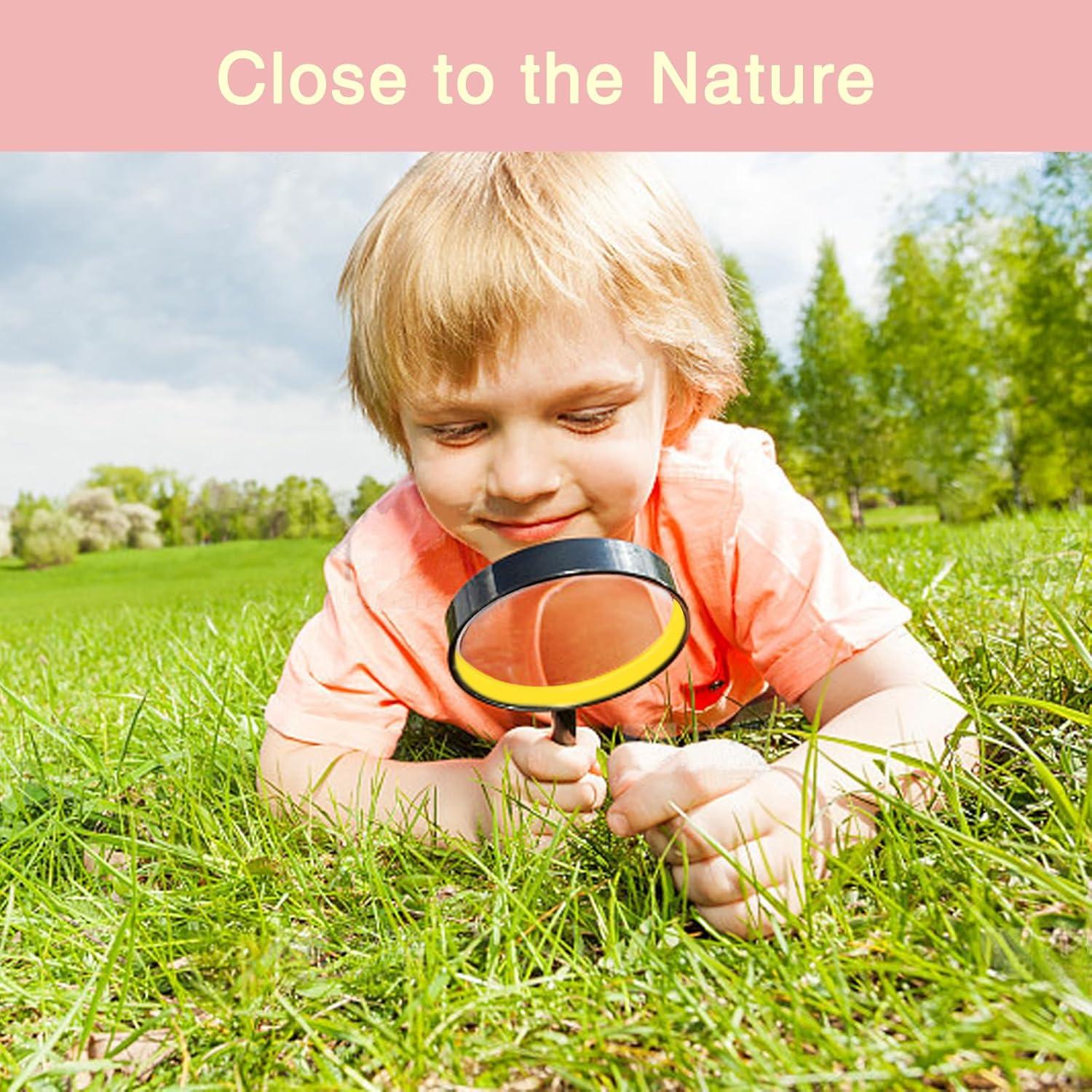 Lupa de Mano ELTVISII 10X 75mm Portátil Amarillo+Verde - 2 Paquetes