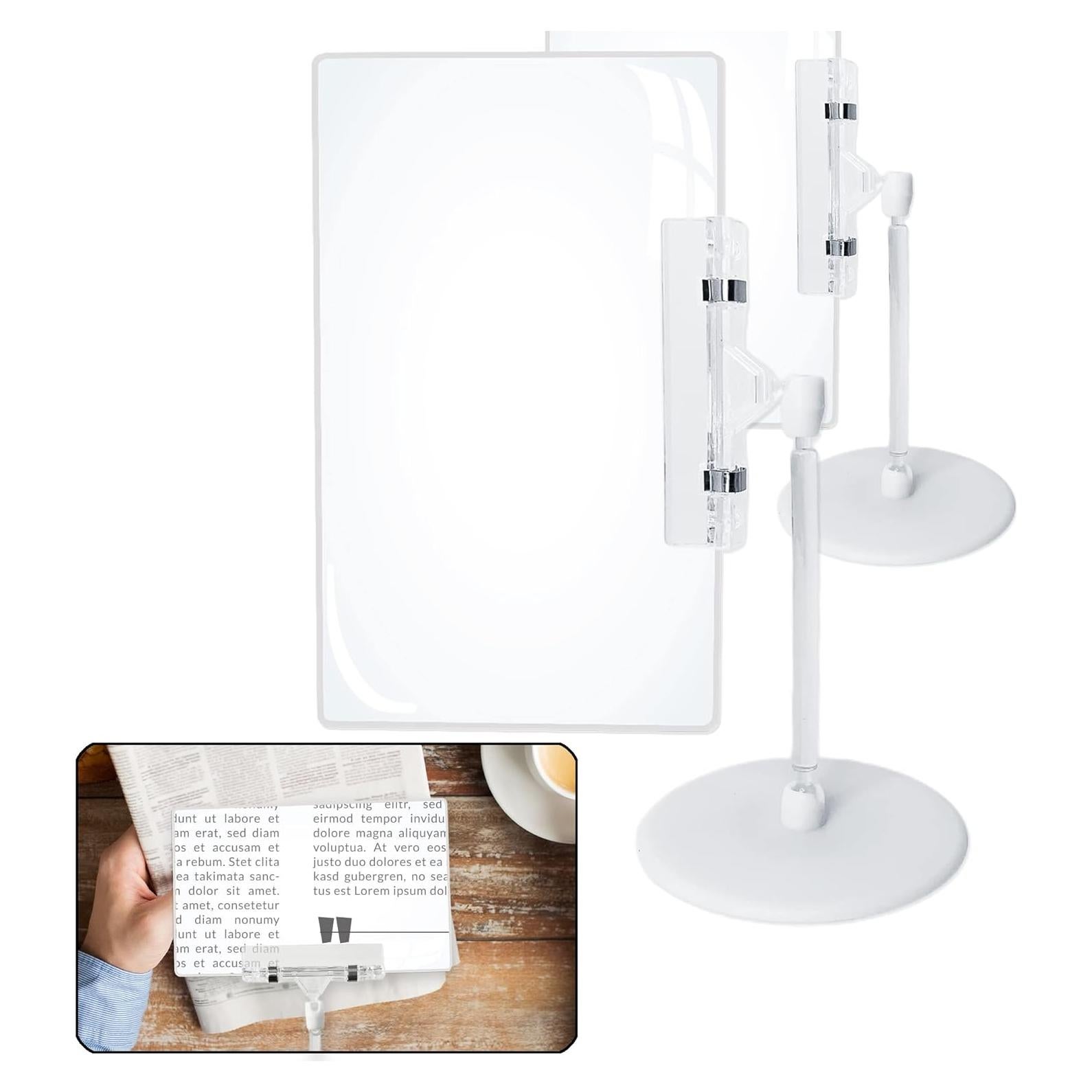 Lupa de Página Completa SADIKALO 18x13 cm 3X Manos Libres