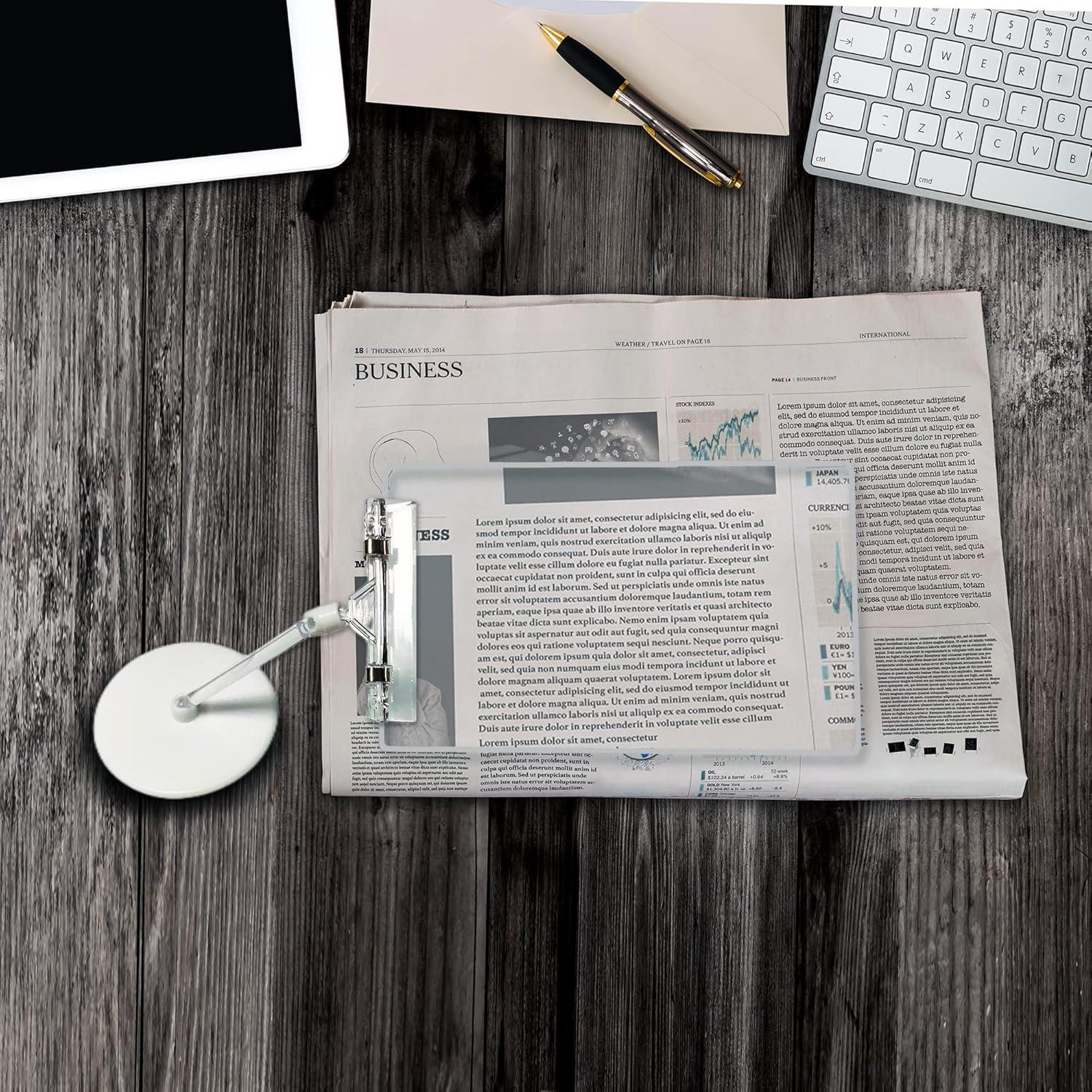 Lupa de Página Completa SADIKALO 18x13 cm 3X Manos Libres