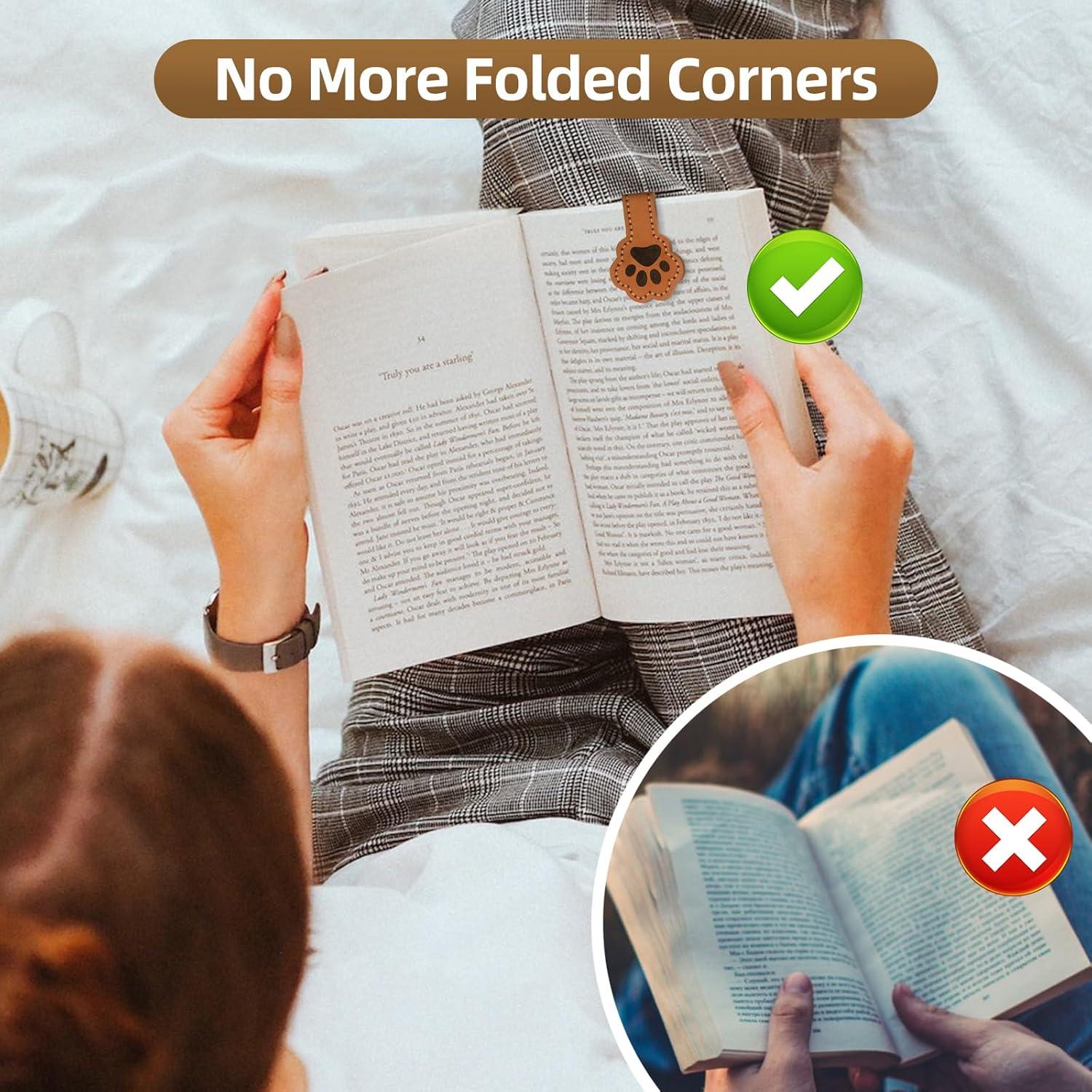 Marcador Magnético de Cuero Huella de Perro Solldgt 10.19cm