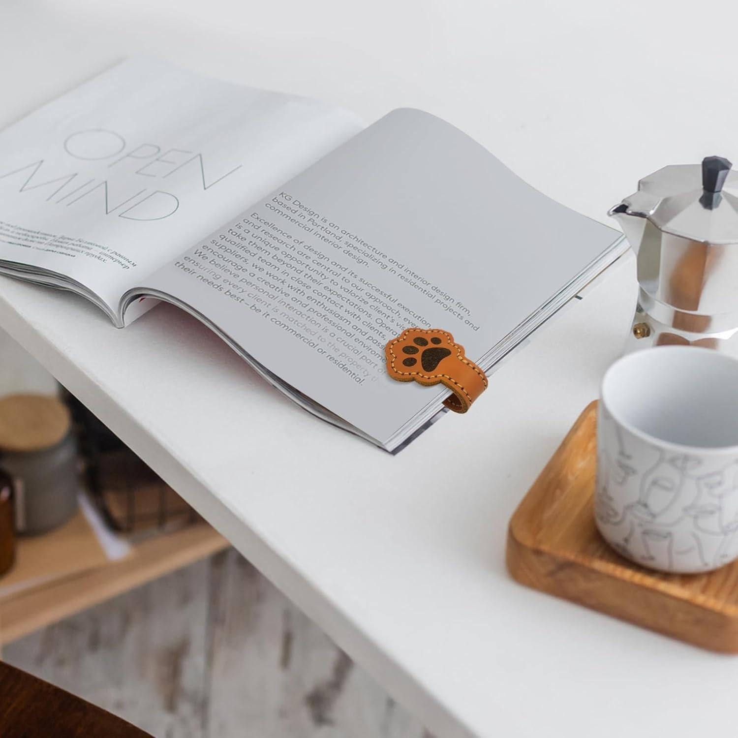 Marcador Magnético de Cuero Huella de Perro Solldgt 10.19cm