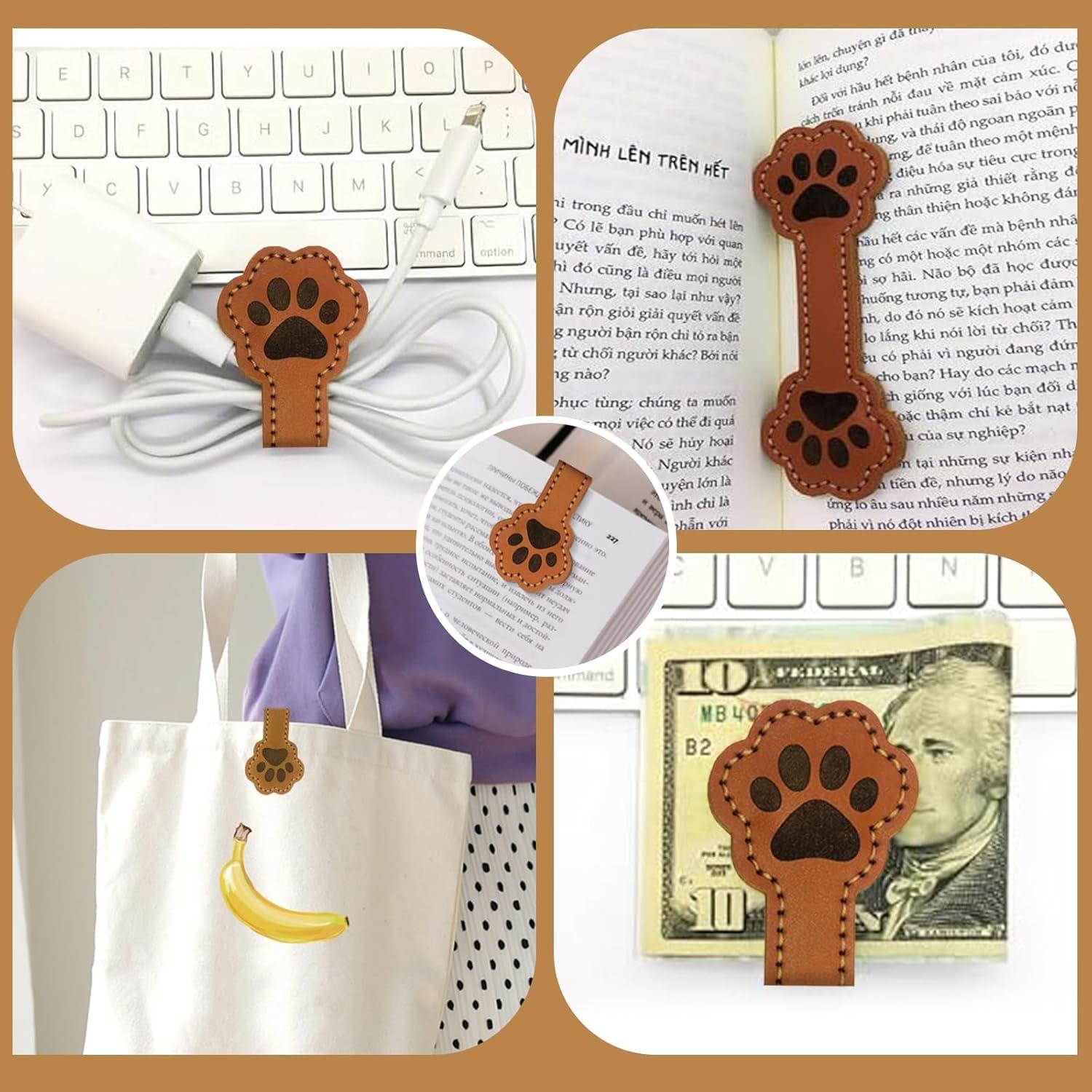 Marcador Magnético de Cuero Huella de Perro Solldgt 10.19cm