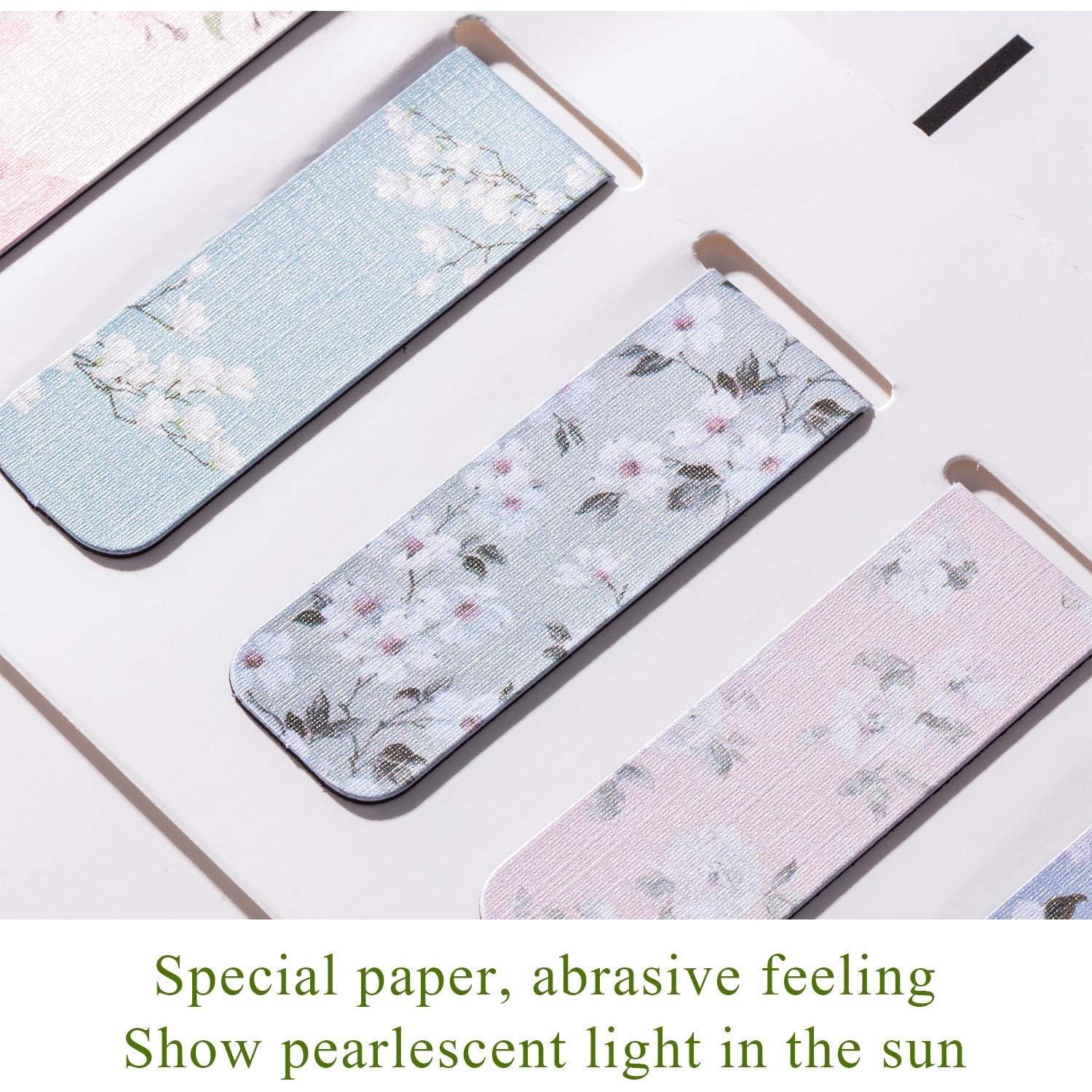 Chinco 10 Marcadores de Página Magnéticos Coloridos Floral