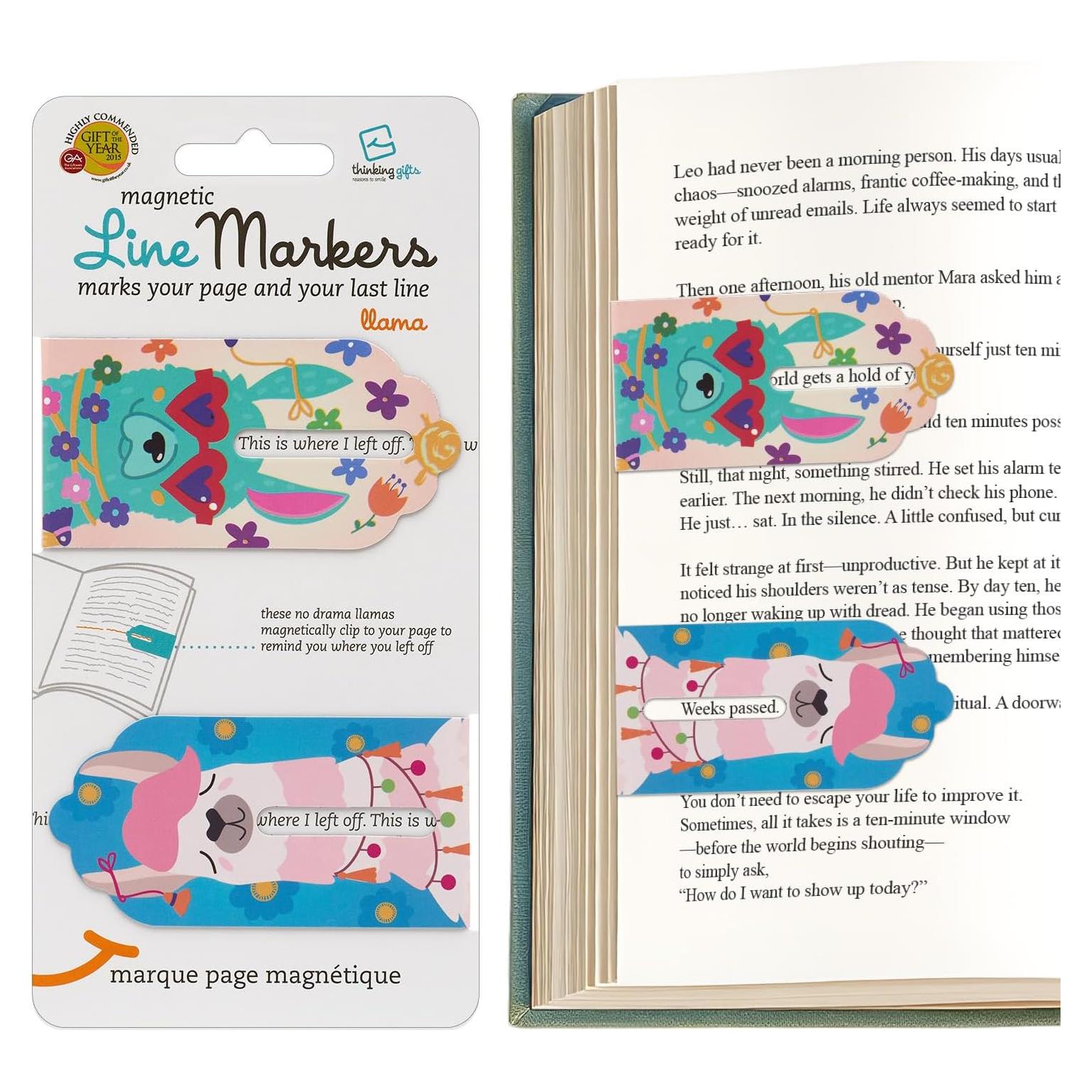 Marcador de Página Magnético Llama - Regalos para Lectores