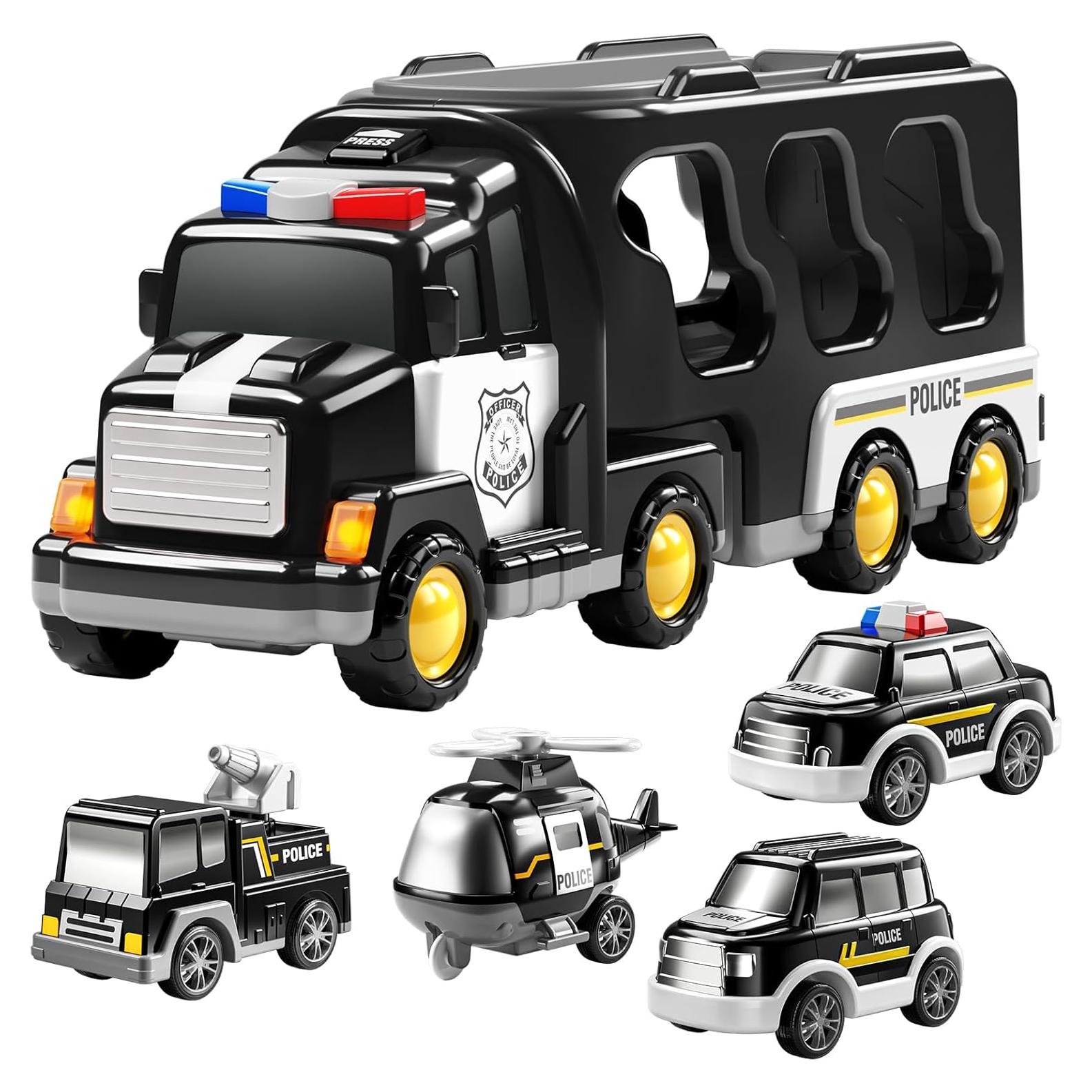 Camión de Policía TEMI 5 en 1 para Niños 3 a 5 Años