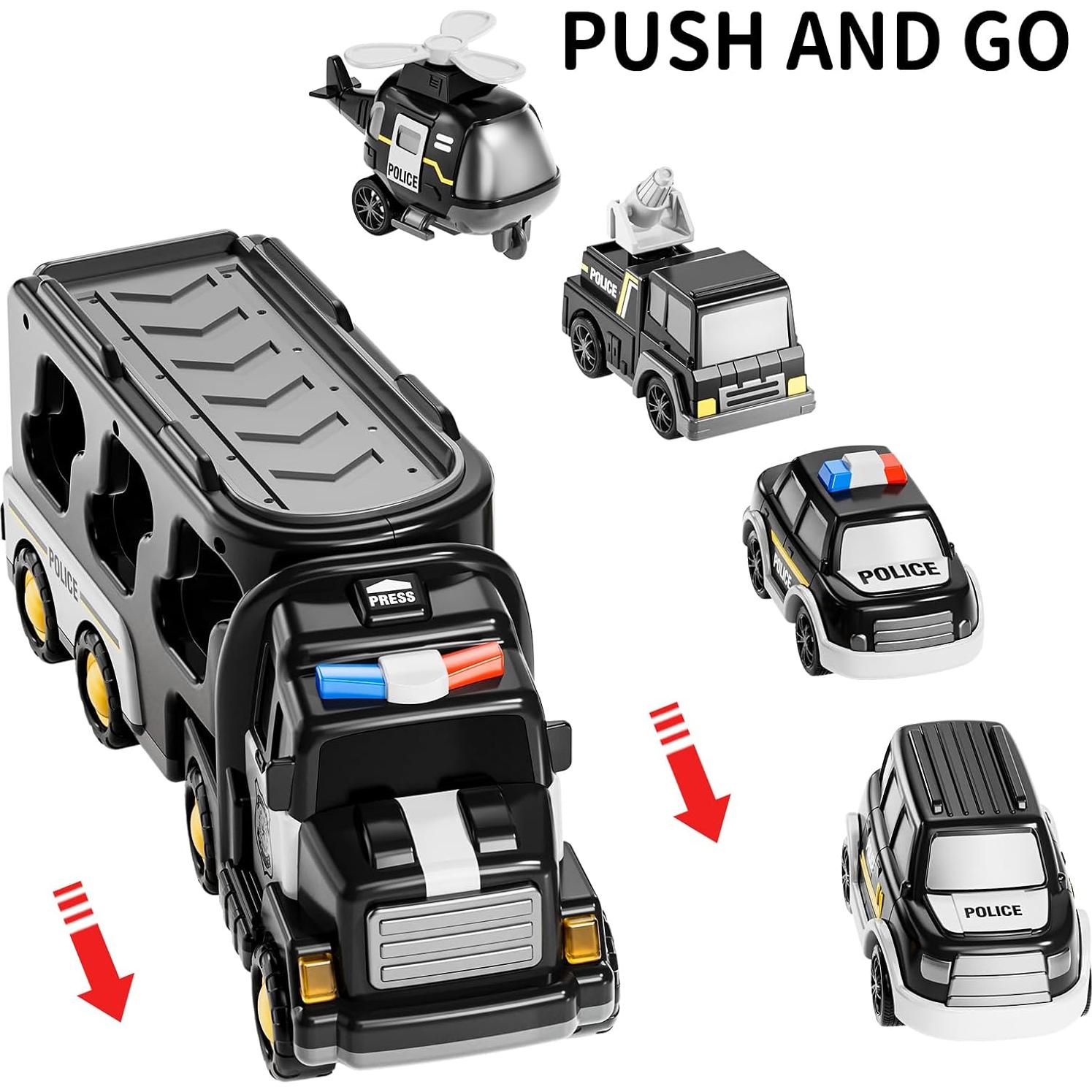 Camión de Policía TEMI 5 en 1 para Niños 3 a 5 Años